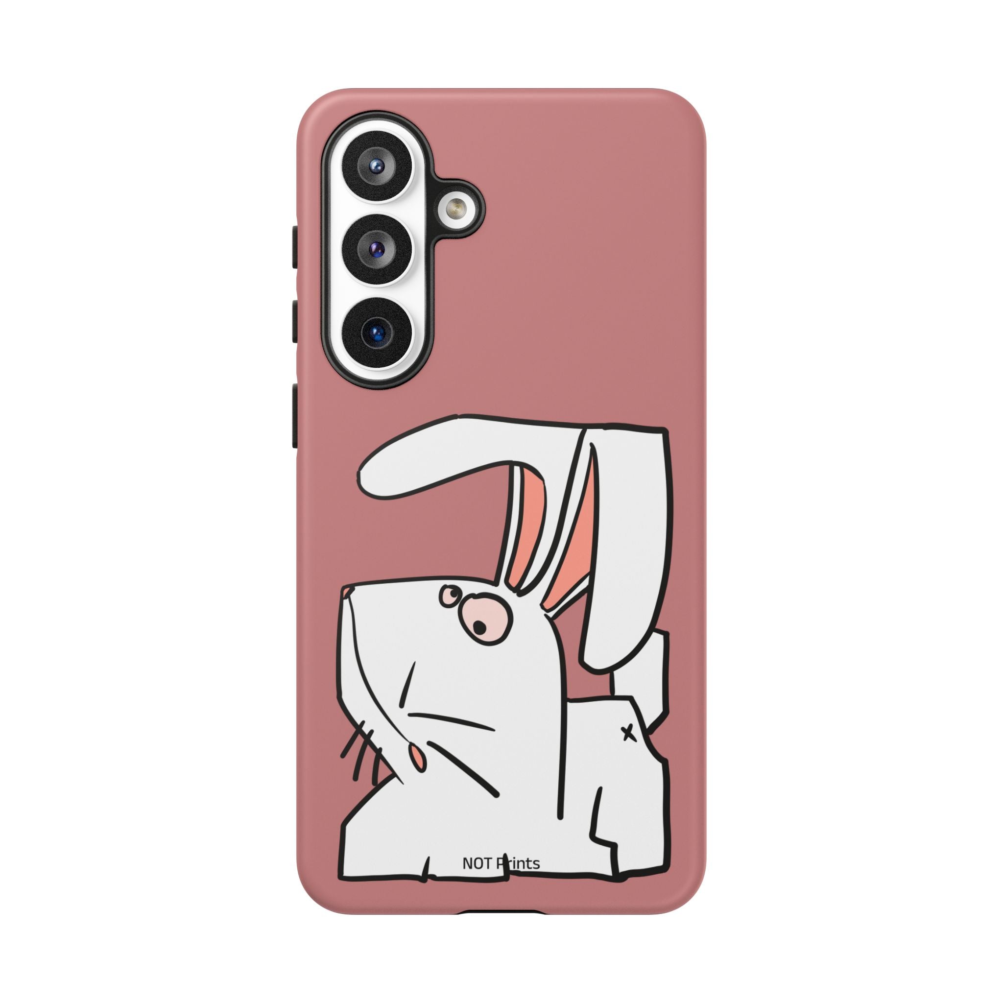Coque de téléphone résistante Bunny Sketch — Coque iPhone Lapin Minimaliste Mignonne