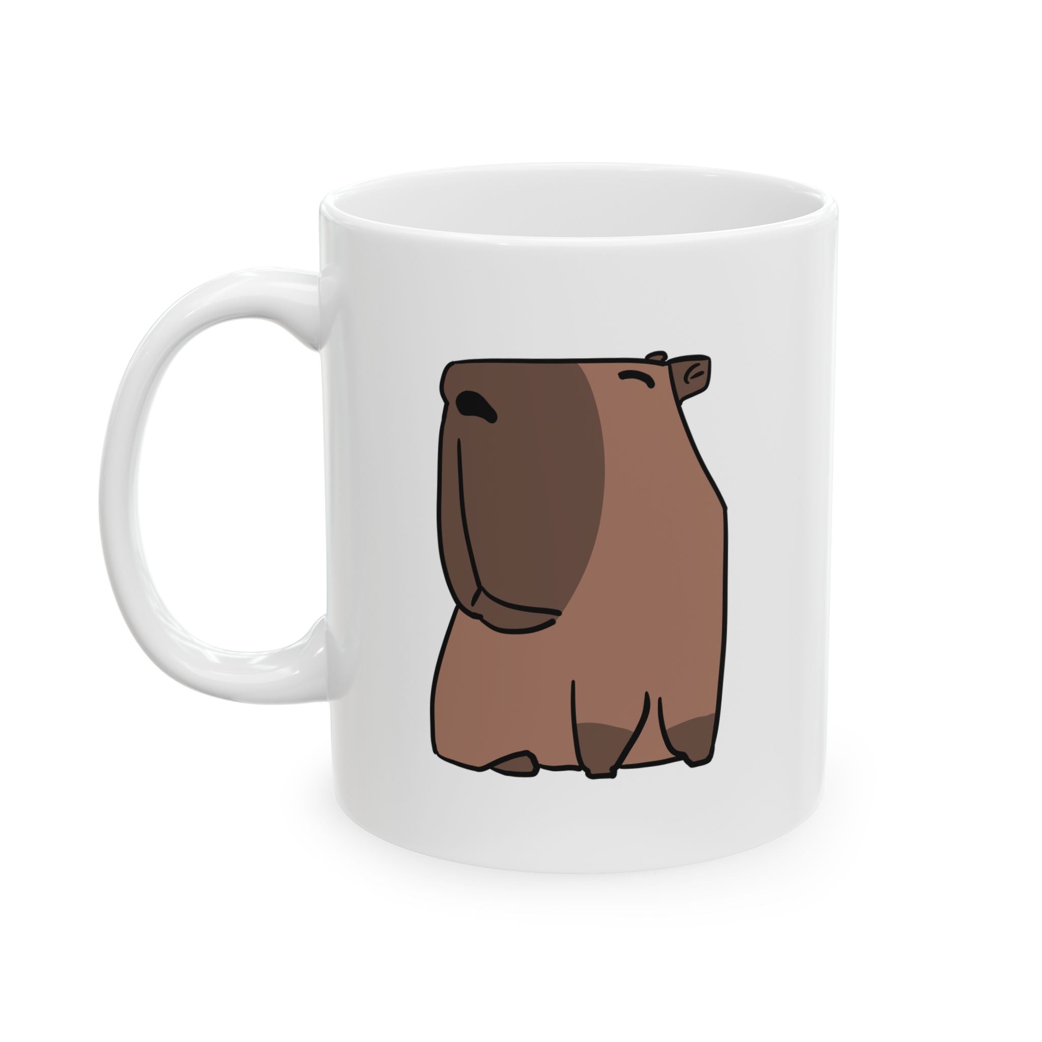 Coffee Mug — Cute Capybara Illustration Ceramic Mug (11oz)