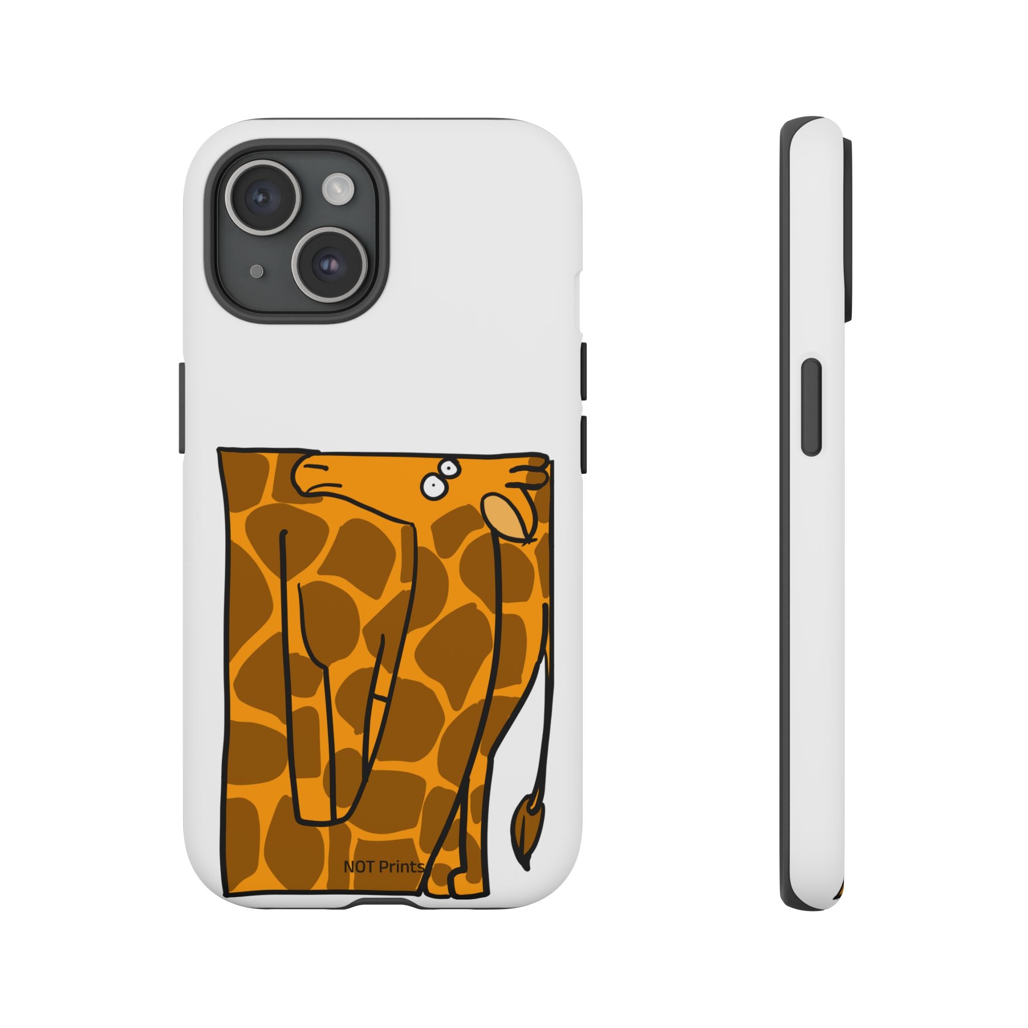 Giraffe Pocket Tough Phone Case — Cute Cartoon Giraffe with Card Slot
