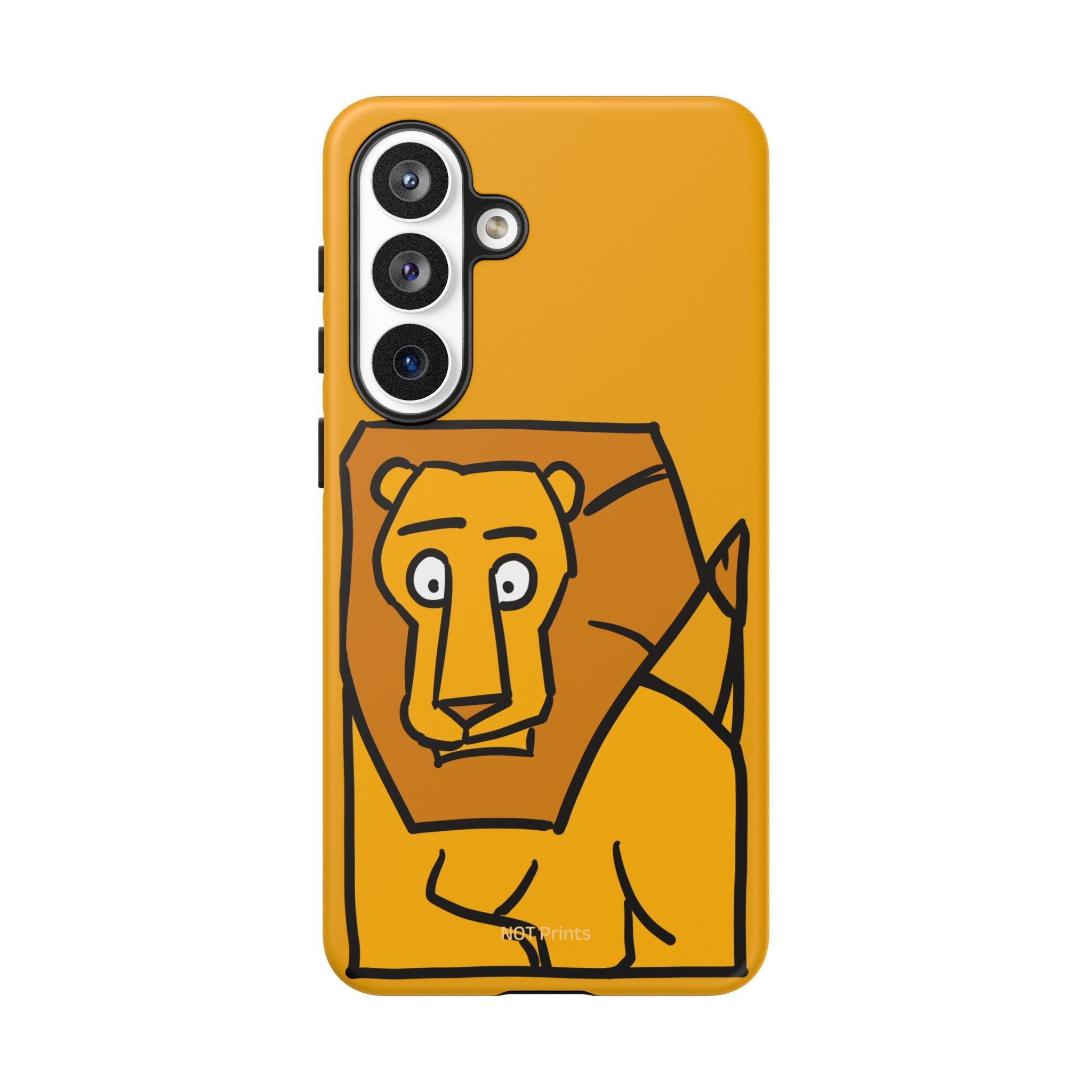 Lion Sketch Phone Case — Cute Minimalist Cartoon Lion Protective Cover