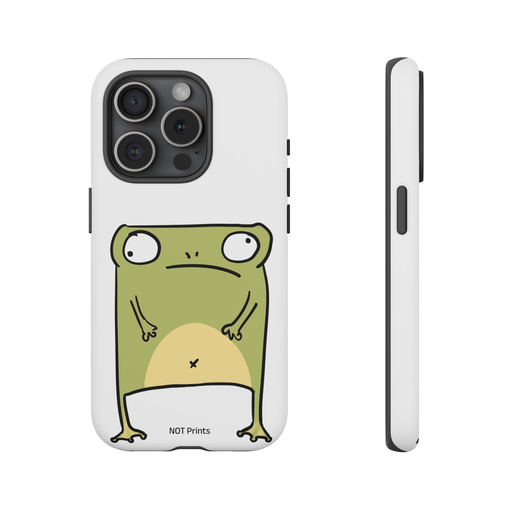 Funny Frog Tough Phone Case — Cute Stubborn Frog Protective iPhone Case