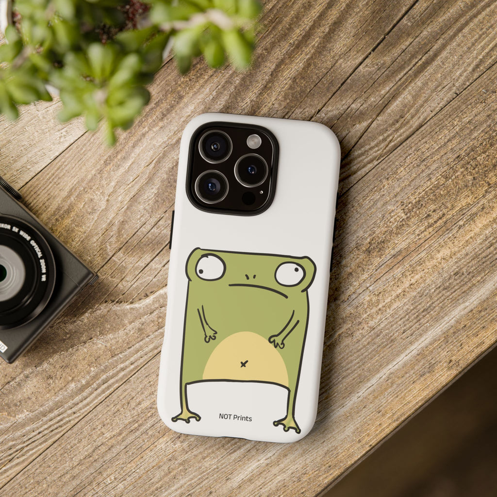 Funny Frog Tough Phone Case — Cute Stubborn Frog Protective iPhone Case