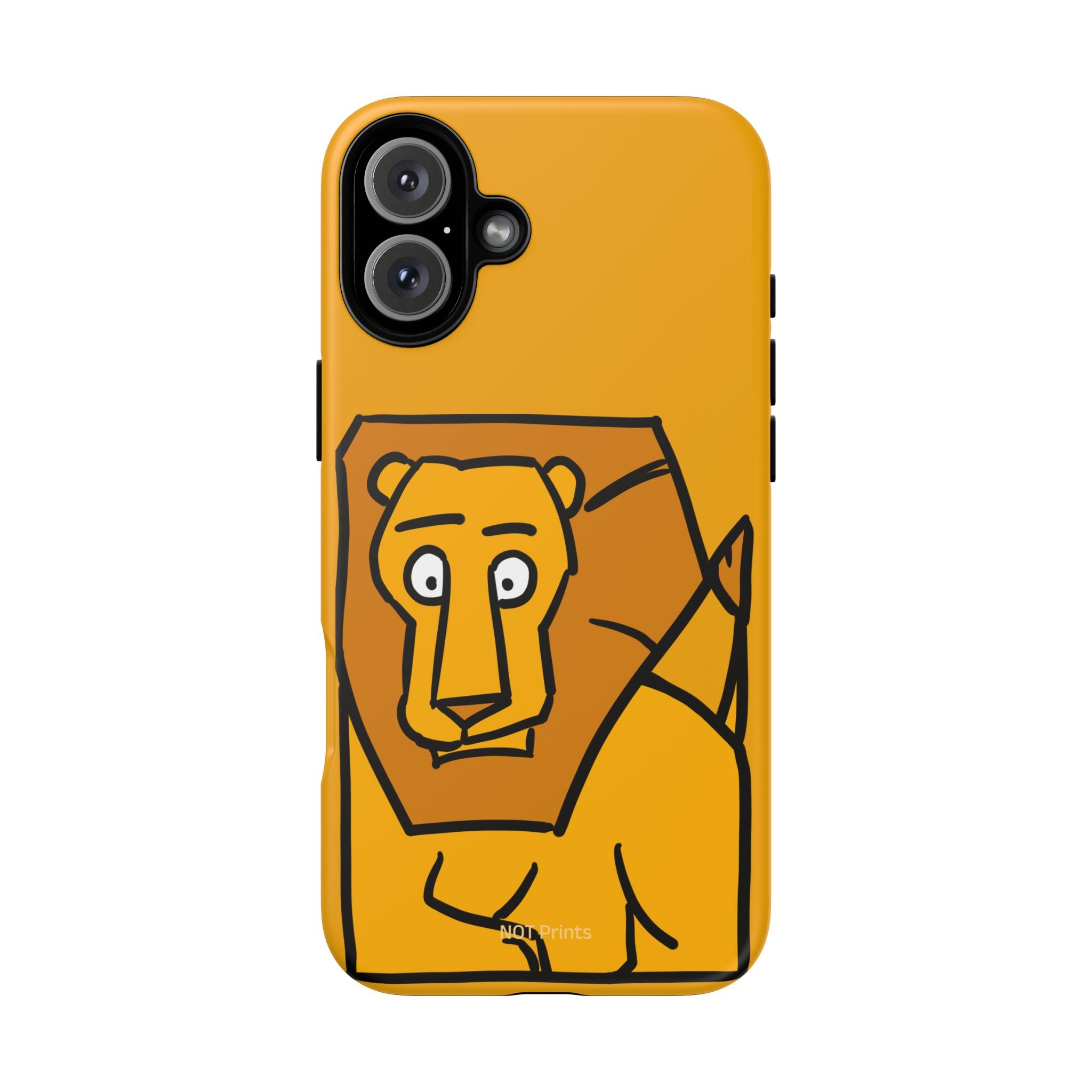Lion Sketch Phone Case — Cute Minimalist Cartoon Lion Protective Cover