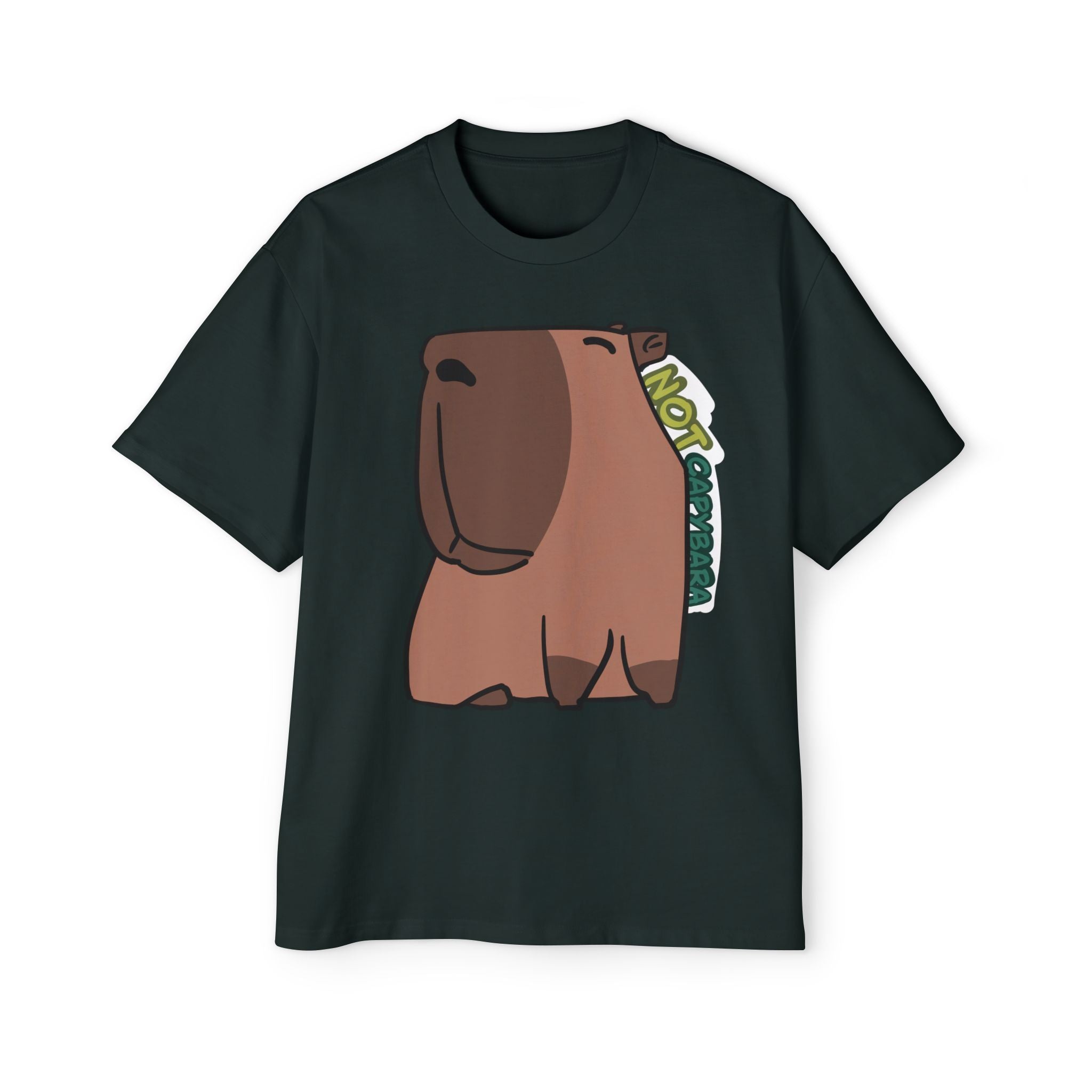 T-shirt dessin animé Capybara – T-shirt graphique oversize « Not Capybara »