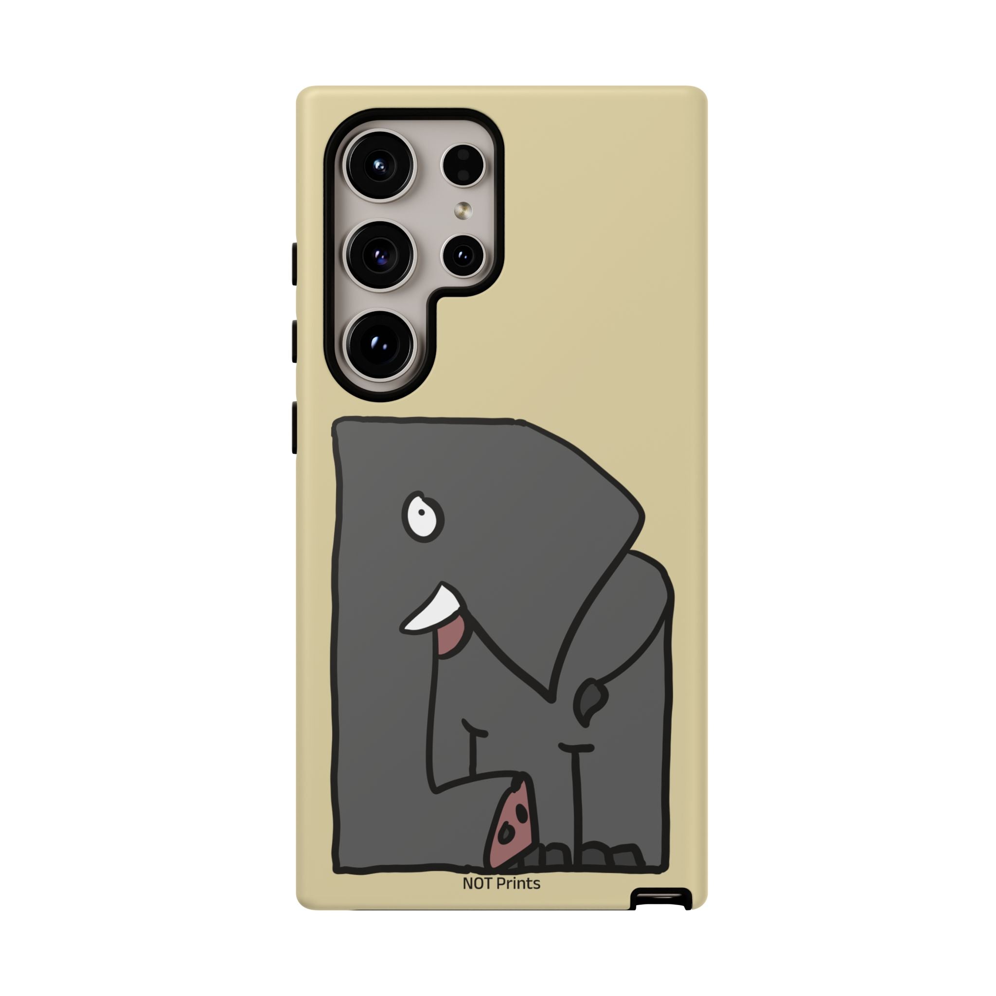 Coque de téléphone mignon éléphant de dessin animé — Coque de protection iPhone ludique et résistante