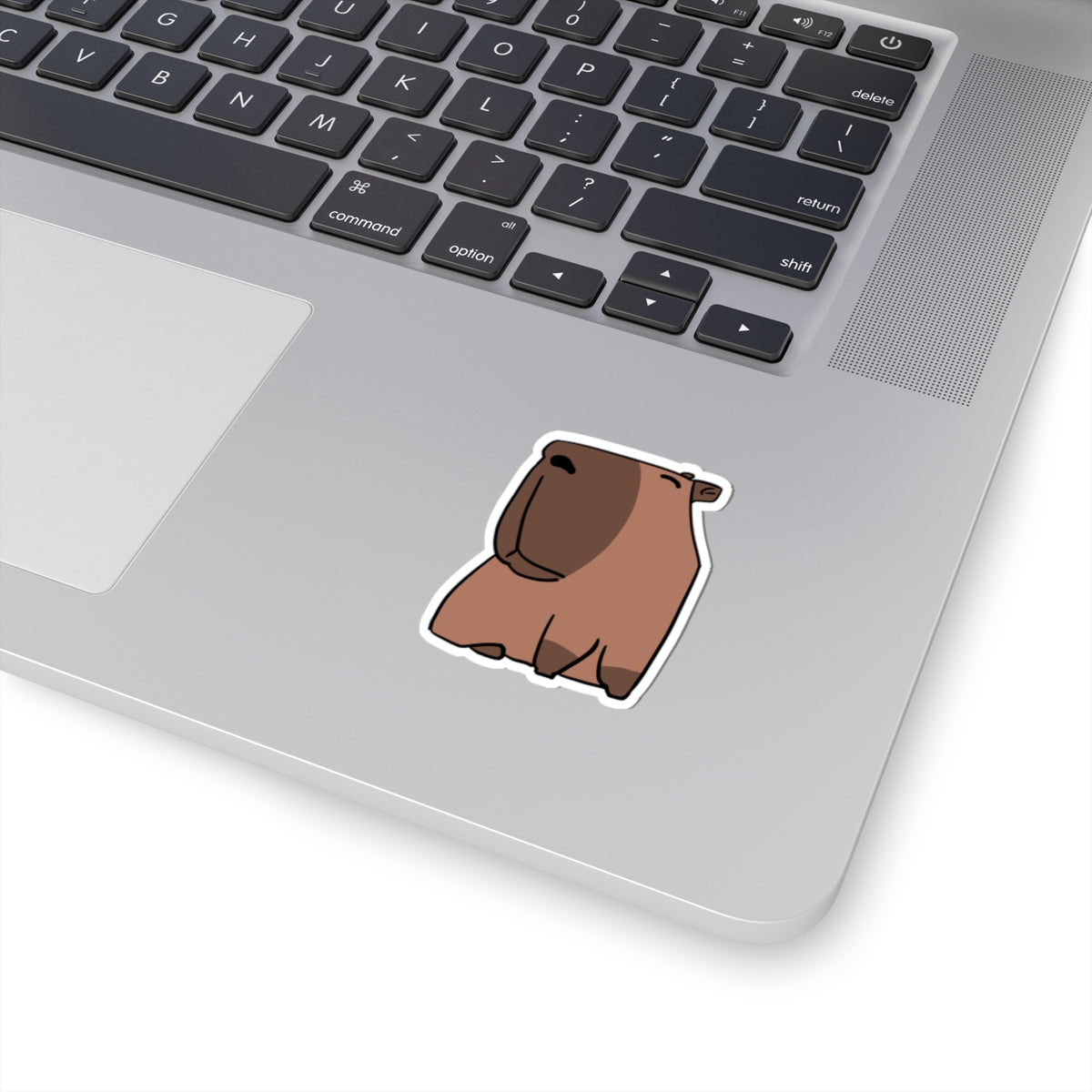 Cute Chill Capybara Kiss-Cut Sticker – Laptop & Water Bottle Decal