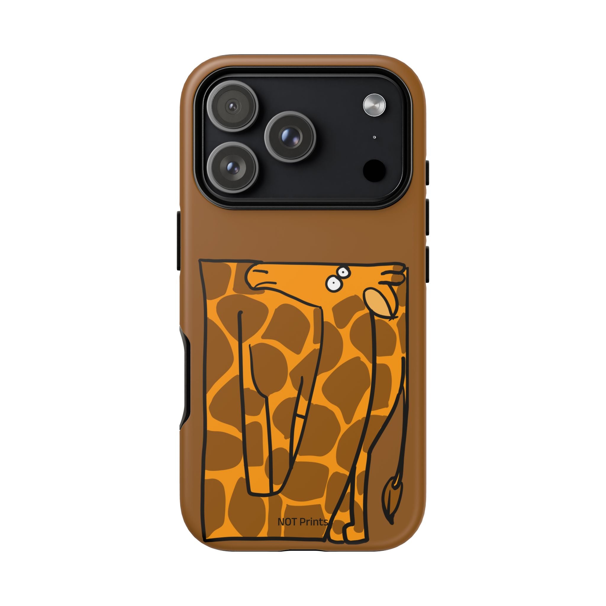 Giraffe Pocket Tough Phone Case — Cute Cartoon Giraffe with Card Slot