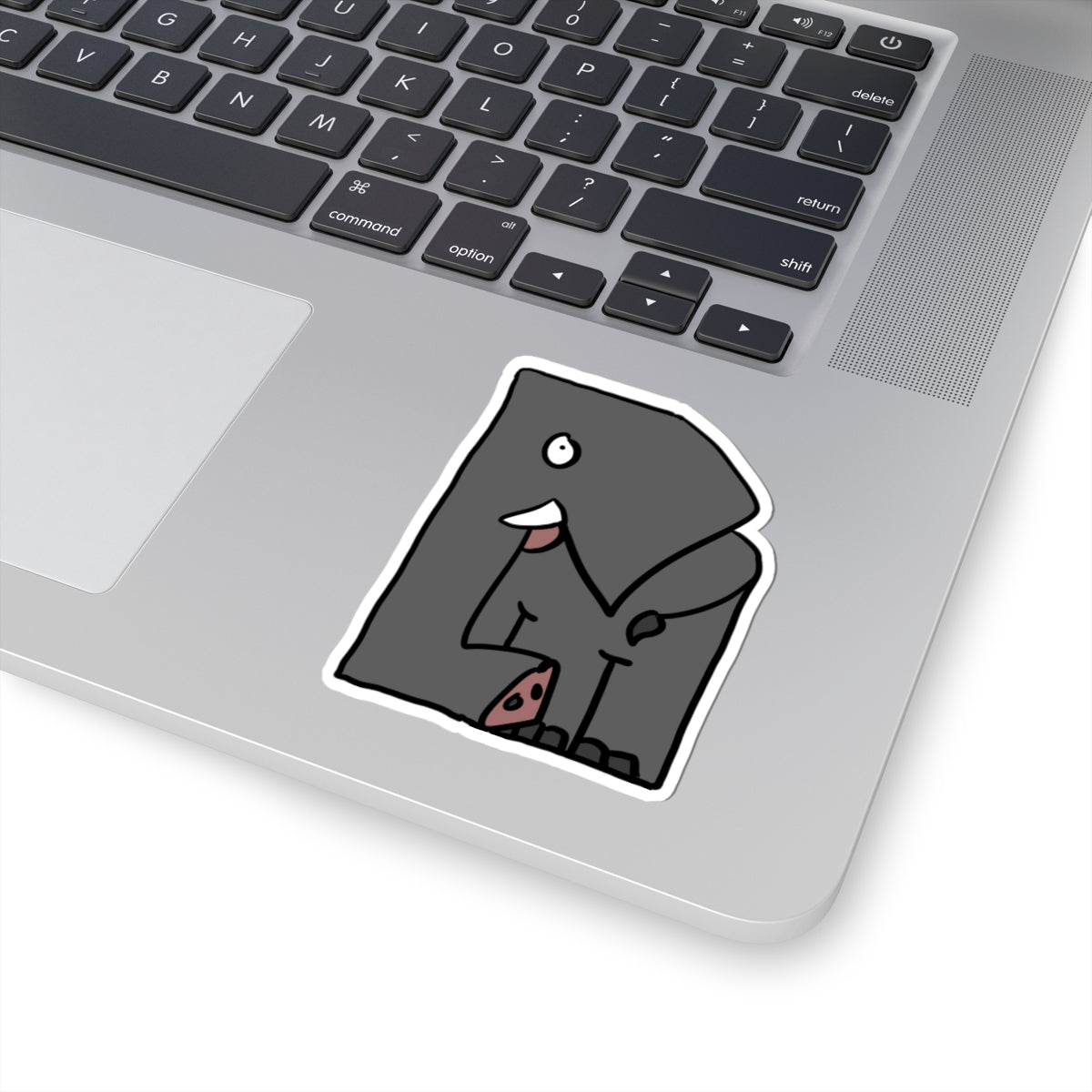 Elephant Kiss-Cut Sticker — Cute Cartoon Laptop Decal
