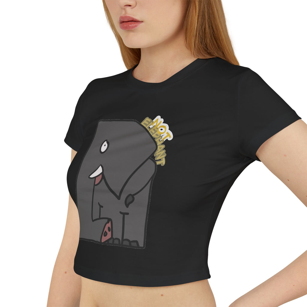 Elephant Baby Tee — Cute "Not Elephant" Casual Crop Top