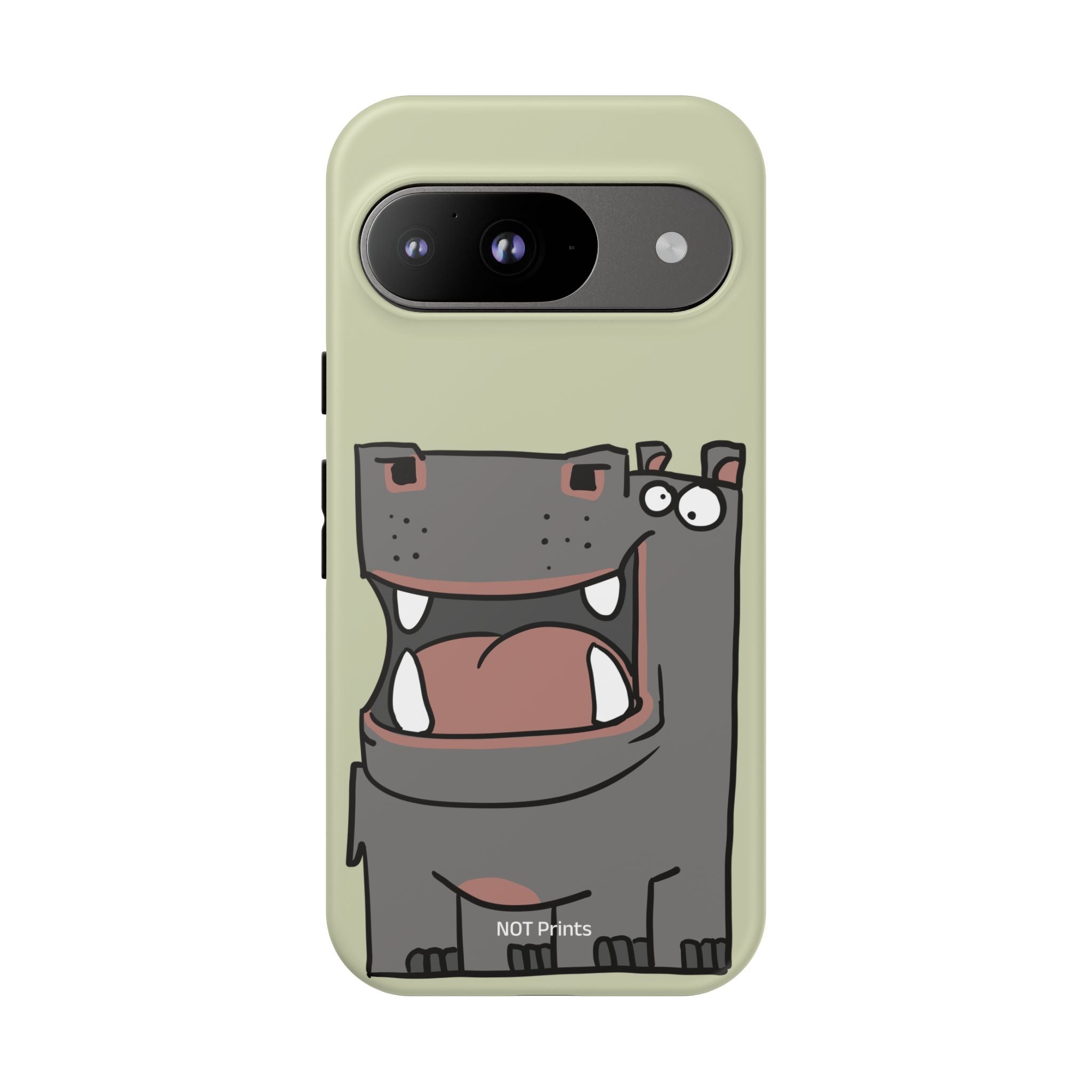 Hippo Cartoon Phone Case — Cute Happy Hippo Protective iPhone Cover