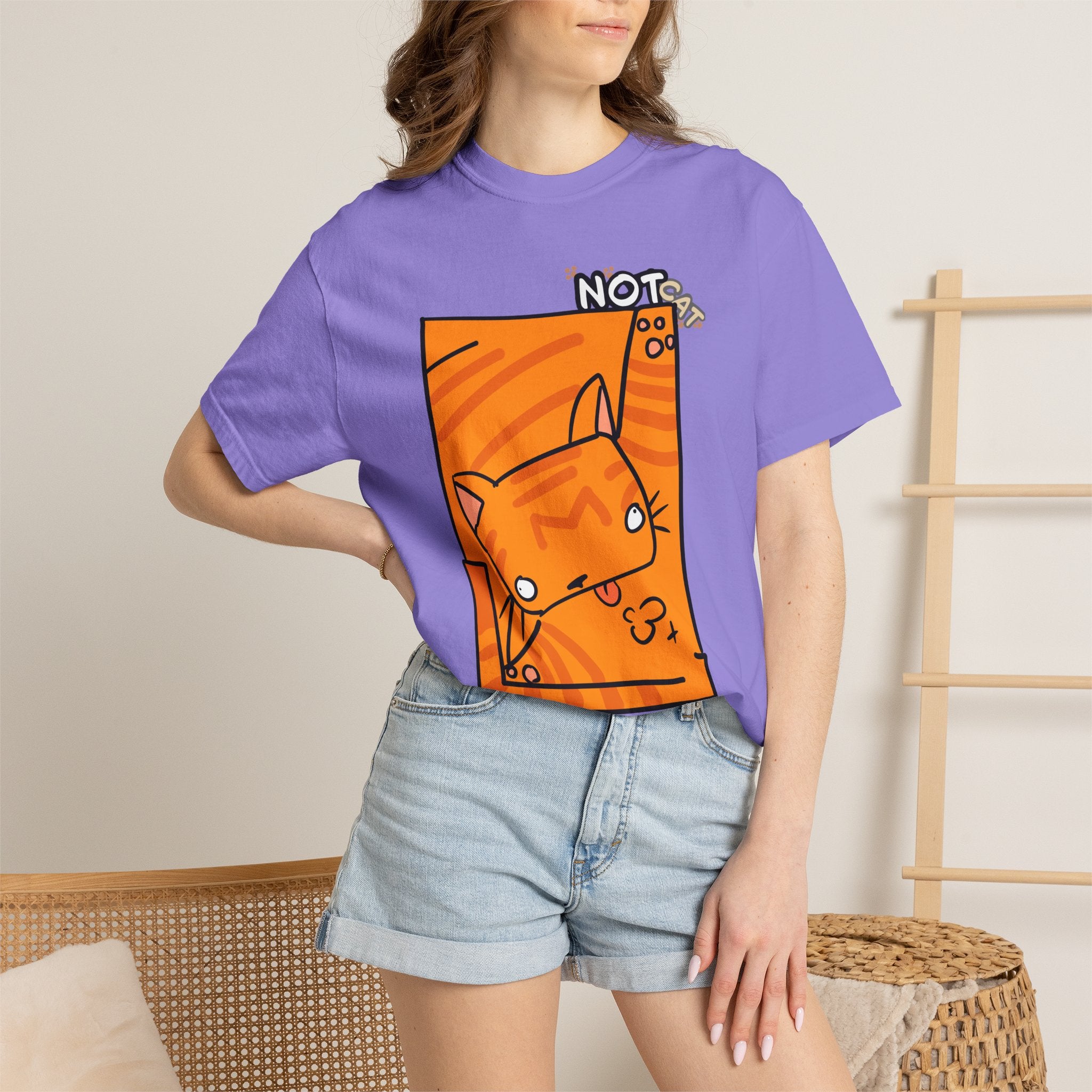 Orange Cat T-Shirt | Cute Cartoon "Not Cat" Unisex T-shirt