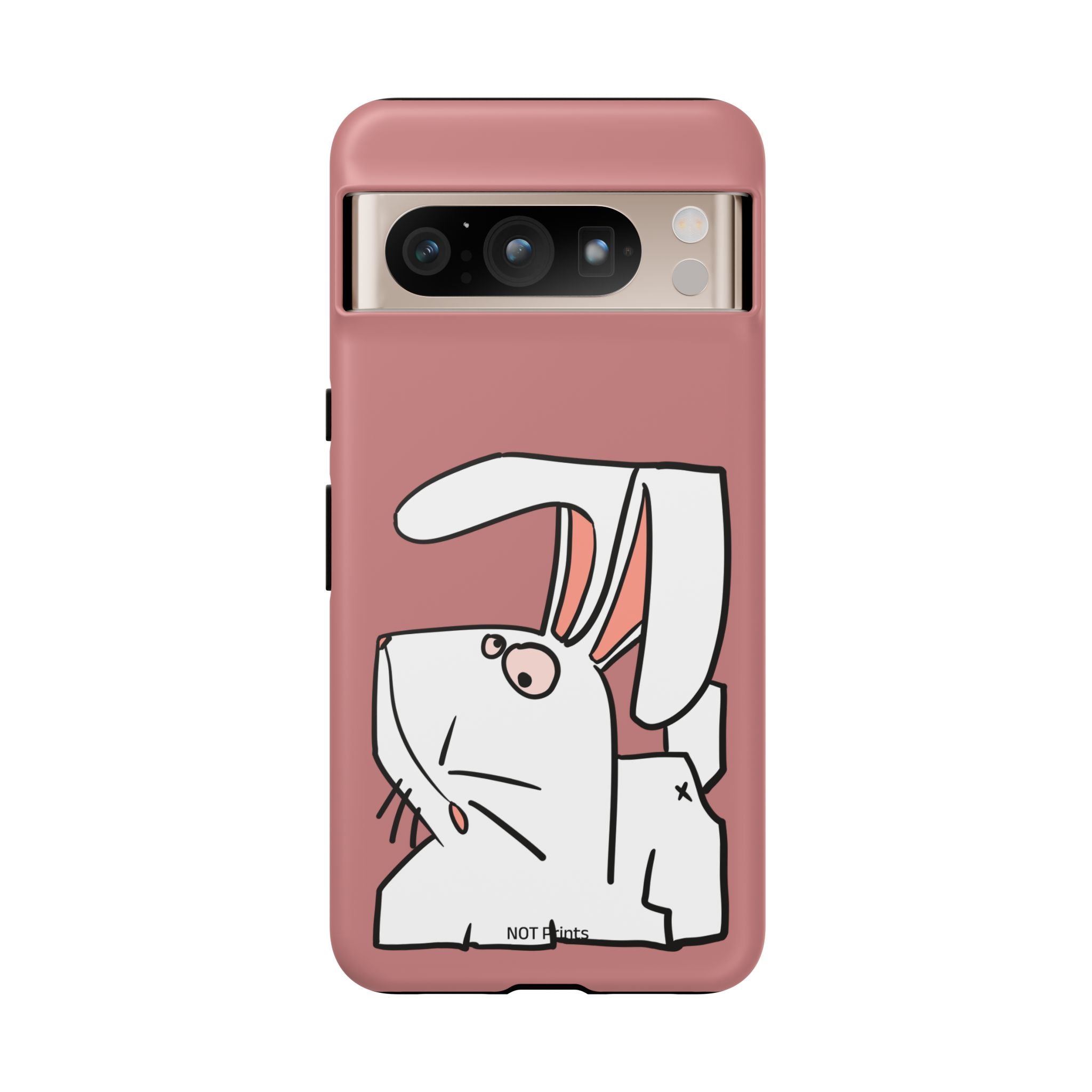 Coque de téléphone résistante Bunny Sketch — Coque iPhone Lapin Minimaliste Mignonne