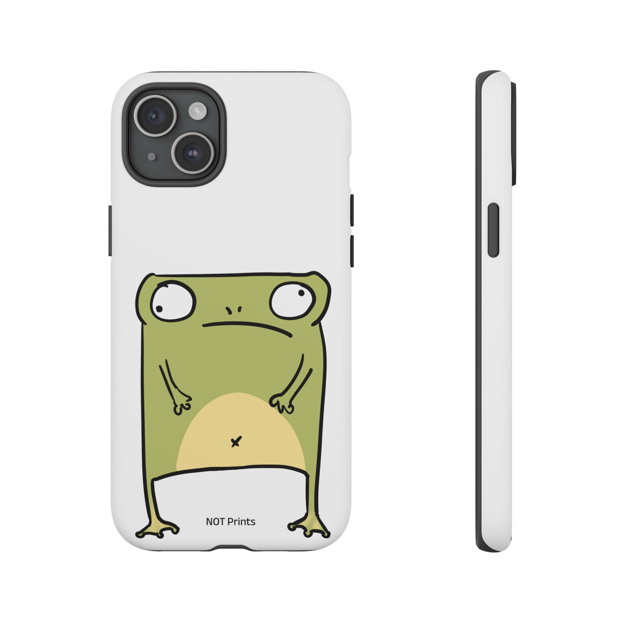 Funny Frog Tough Phone Case — Cute Stubborn Frog Protective iPhone Case