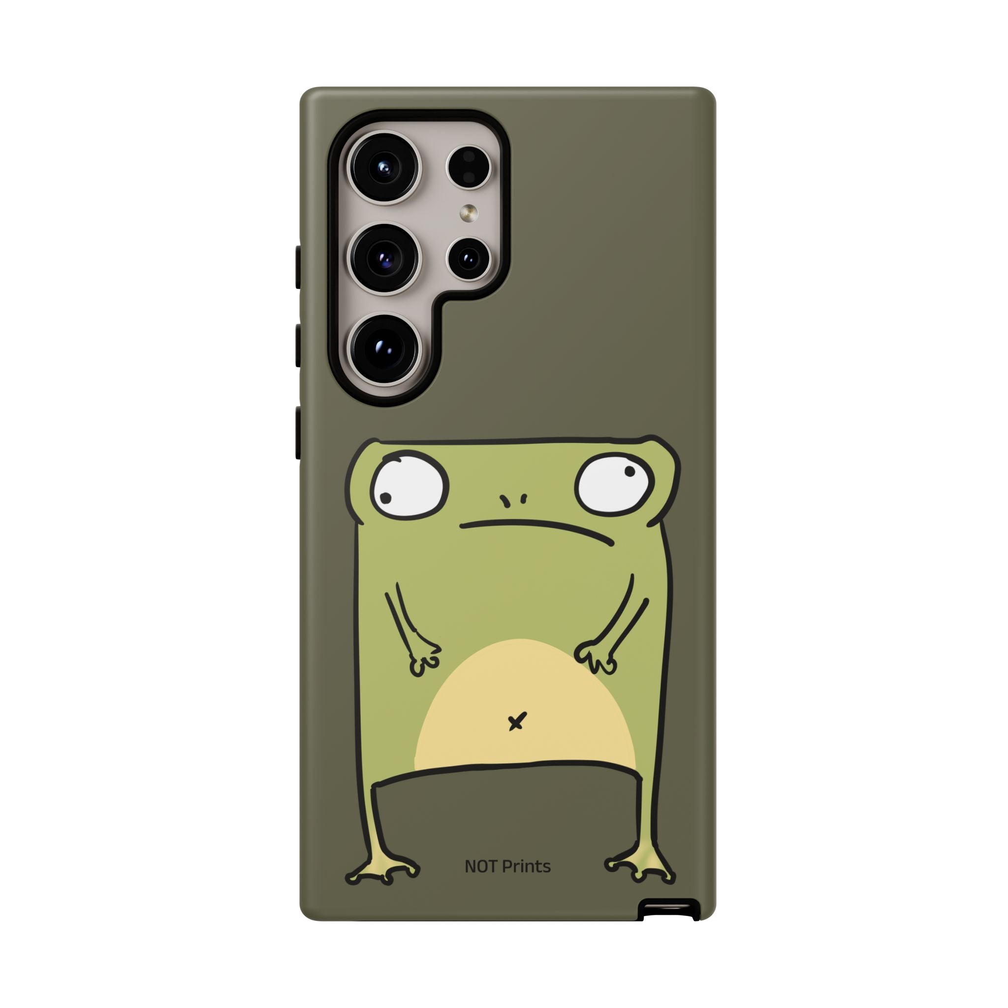 Funny Frog Phone Case — Cute Grumpy Frog Protective Phone Cover
