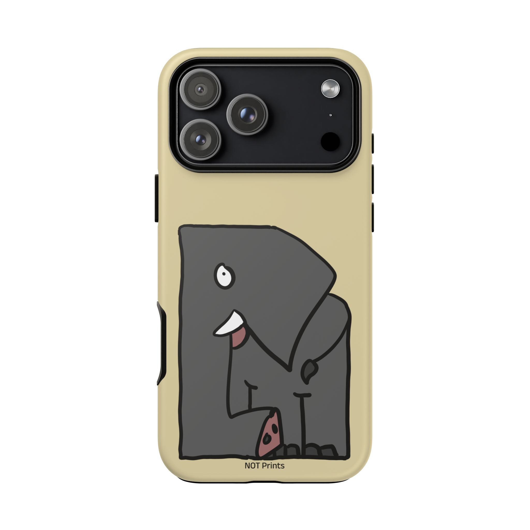 Coque de téléphone mignon éléphant de dessin animé — Coque de protection iPhone ludique et résistante