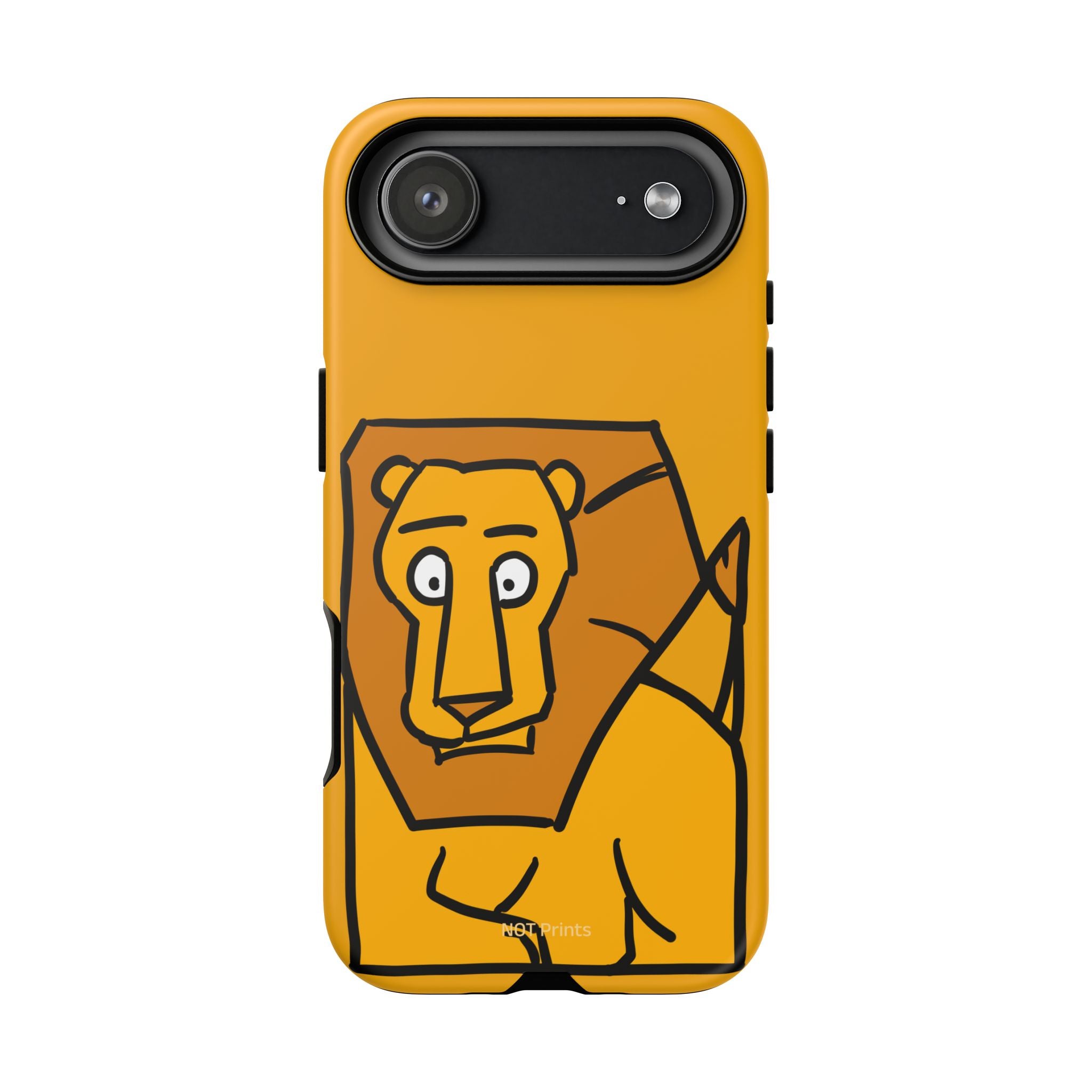 Lion Sketch Phone Case — Cute Minimalist Cartoon Lion Protective Cover