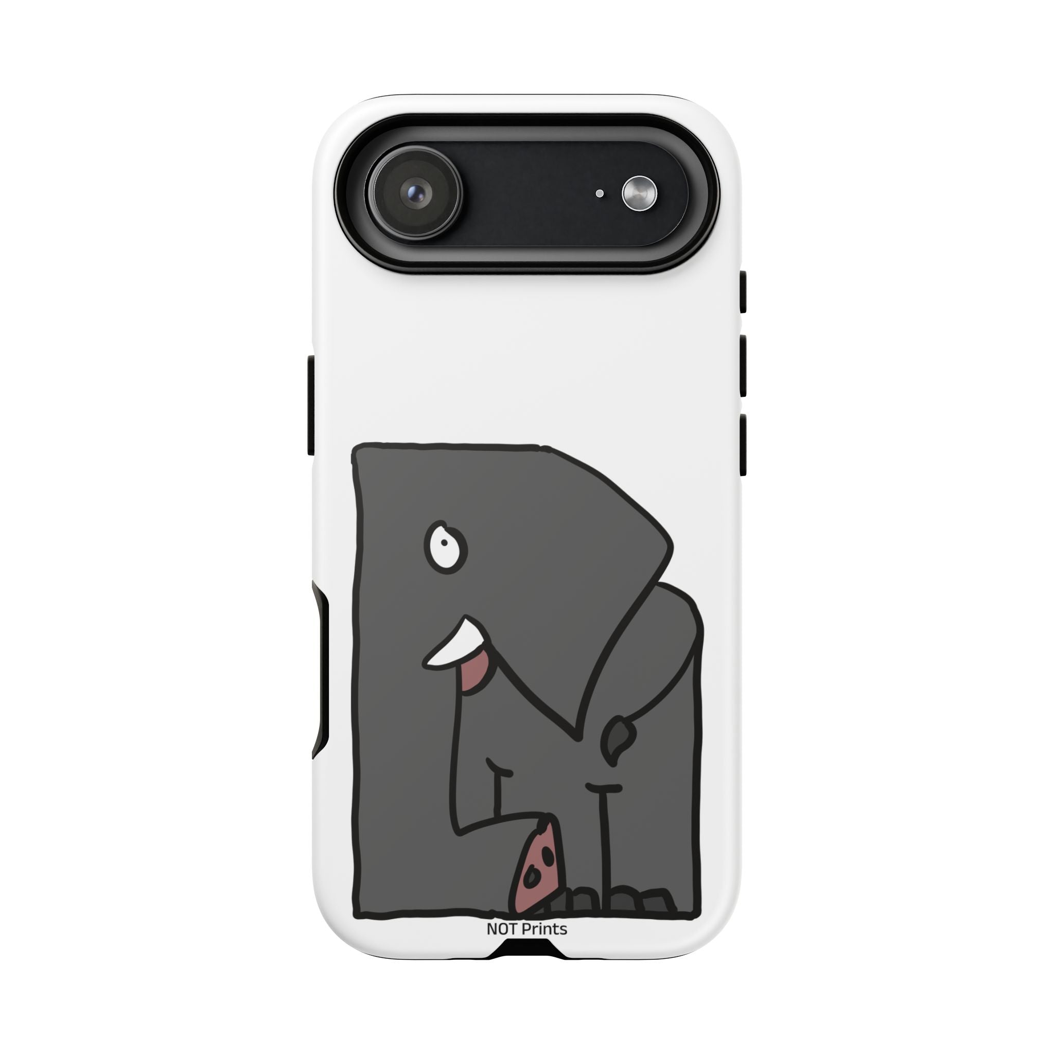 Coque de Téléphone Mignonne Éléphant Dessin Animé — Coque de Protection iPhone Amusante et Robuste