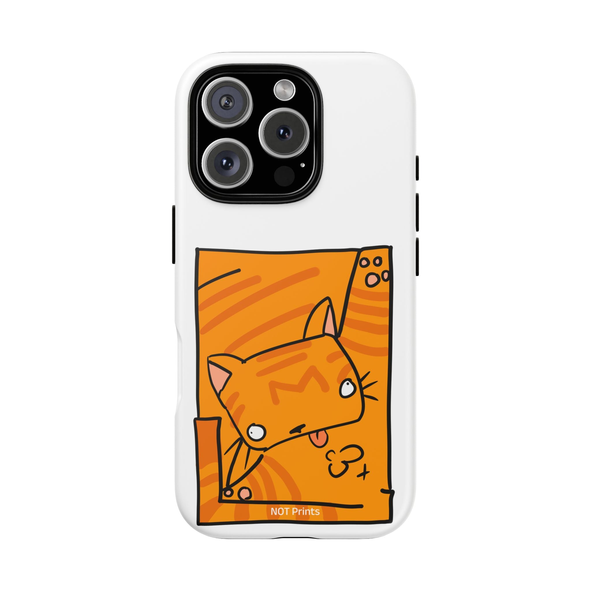 Cute Orange Cat Phone Case - Tough Cases Protective Phone Cover