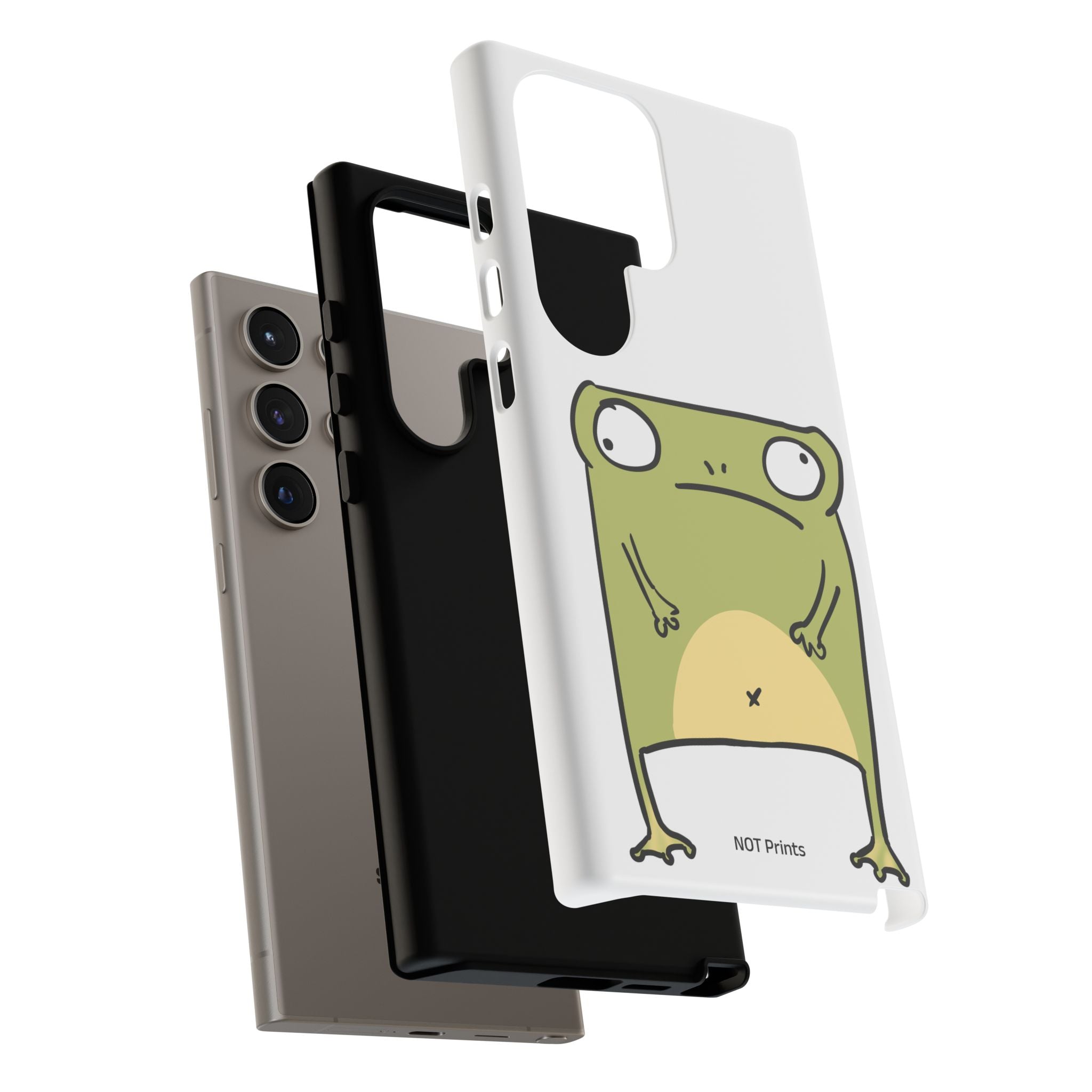 Funny Frog Tough Phone Case — Cute Stubborn Frog Protective iPhone Case