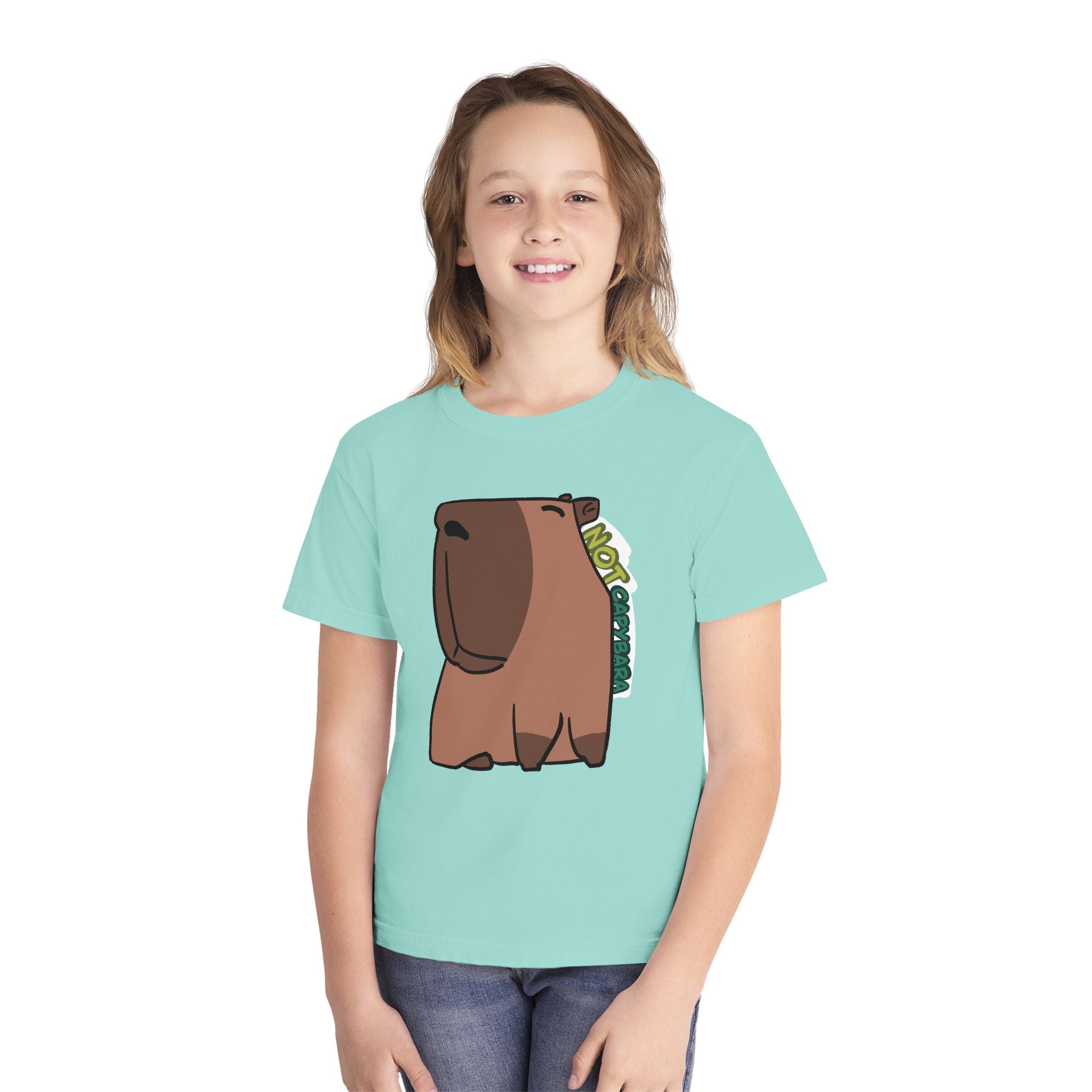 T-shirt graphique enfant Capybara – Adorable T-shirt enfant « Pas un capybara »
