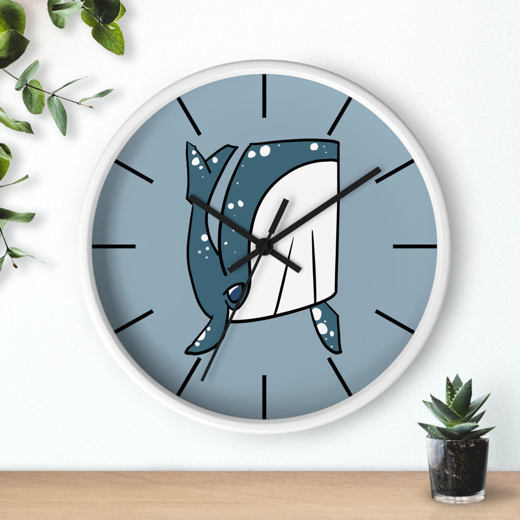 Whale Shark Wall Clock — Cute Nautical Ocean Decor, Marine Life Gift