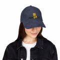 Vintage Corduroy Embroidered Cap — Retro ‘Not Lion’ Design