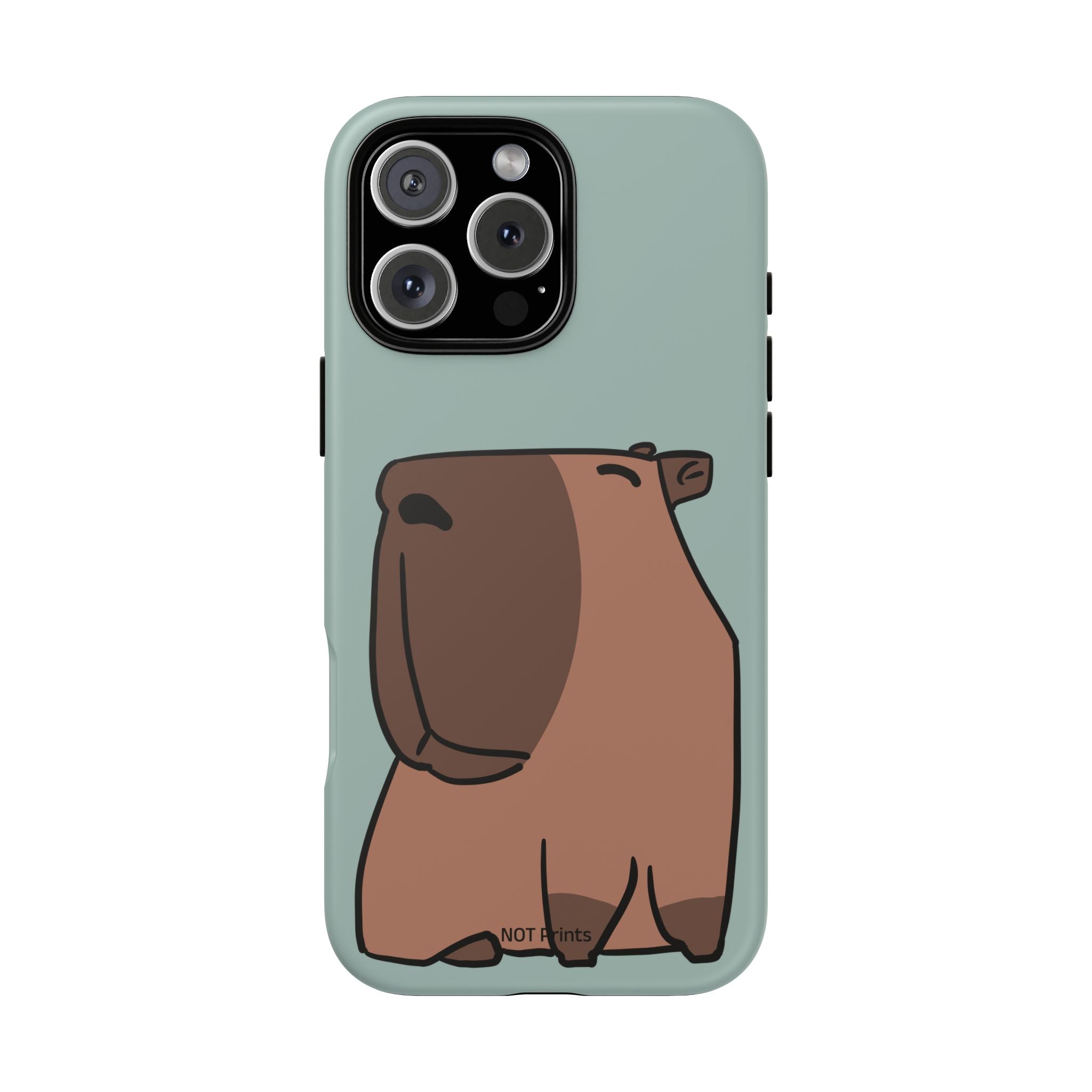 Coque de téléphone mignon ours - Coque de protection iPhone ours brun dessin animé minimaliste