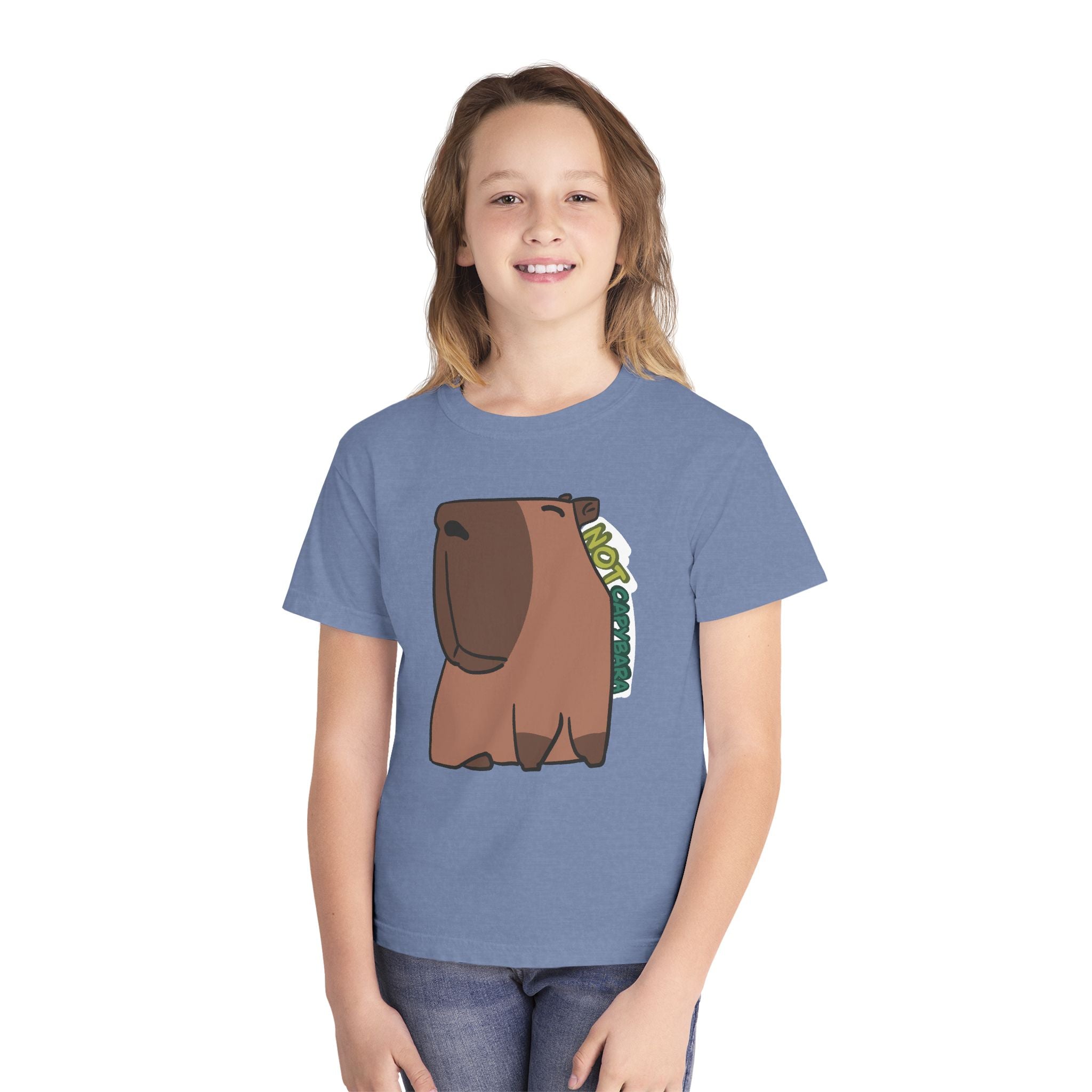 T-shirt graphique enfant Capybara – Adorable T-shirt enfant « Pas un capybara »