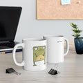 Cute Frog Ceramic Mug — Frog illustration Coffee Cup (11oz)