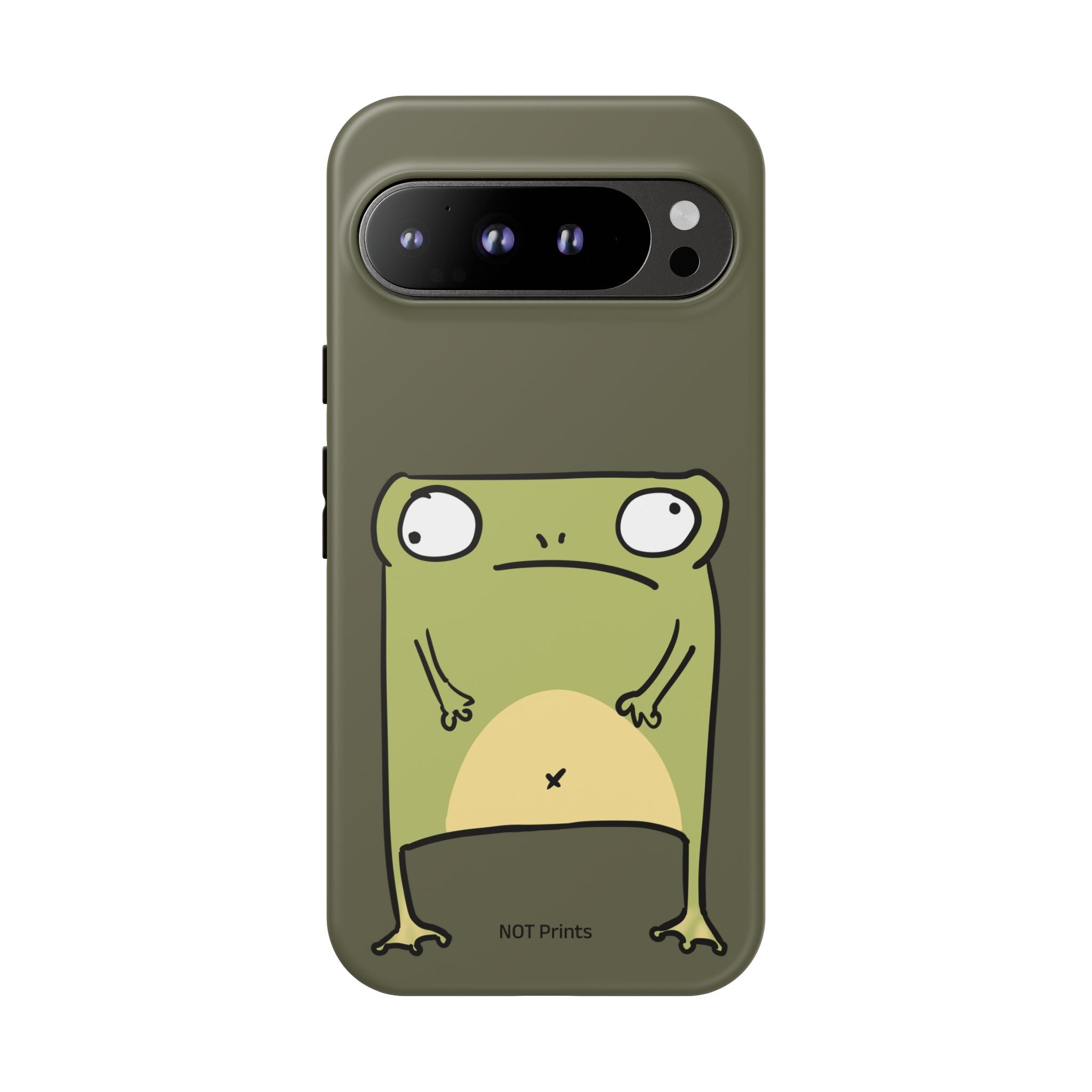 Funny Frog Phone Case — Cute Grumpy Frog Protective Phone Cover