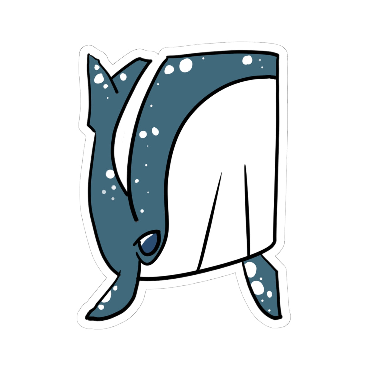 Whale Shark Kiss-Cut Sticker — Cute Marine Animal Laptop Decal