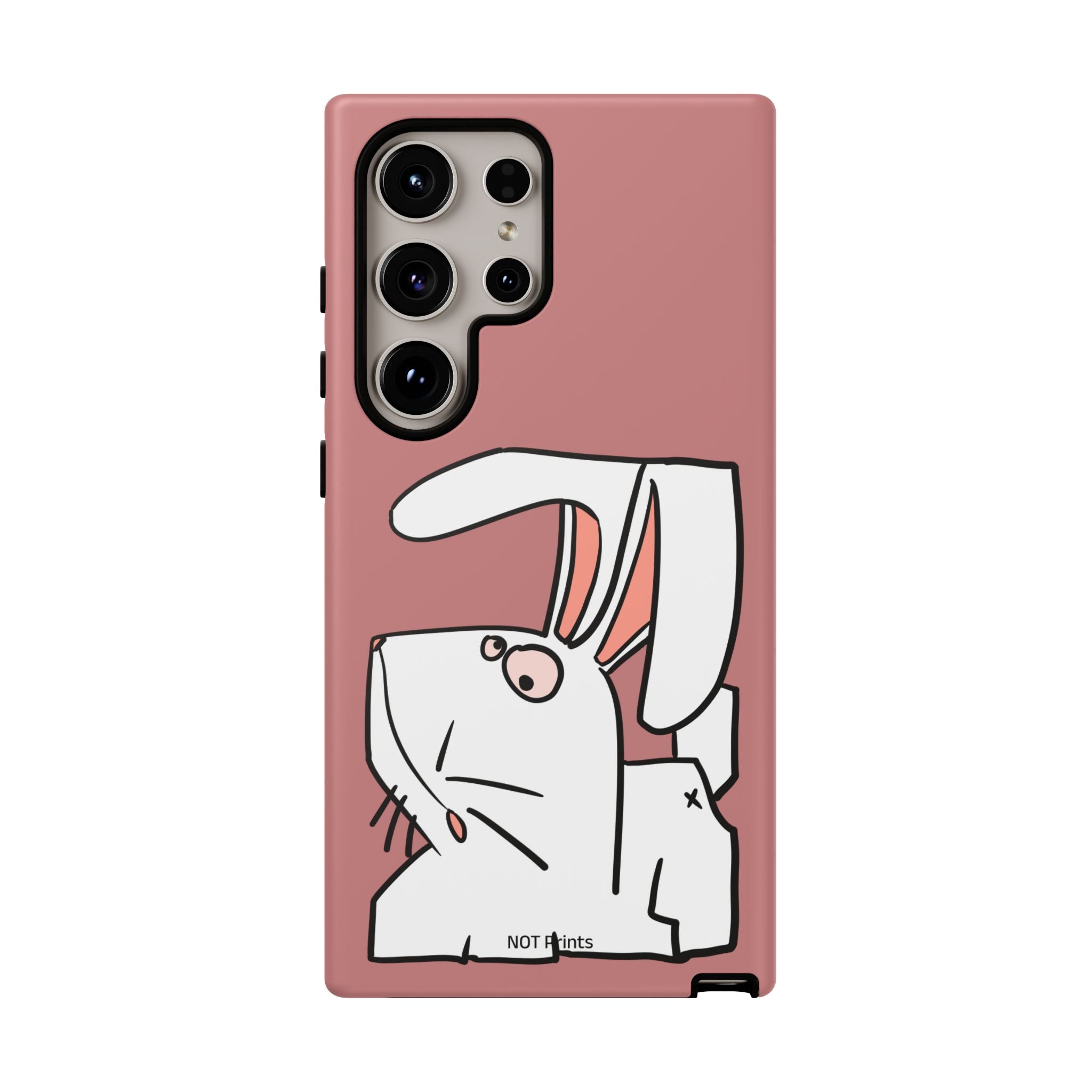 Coque de téléphone résistante Bunny Sketch — Coque iPhone Lapin Minimaliste Mignonne