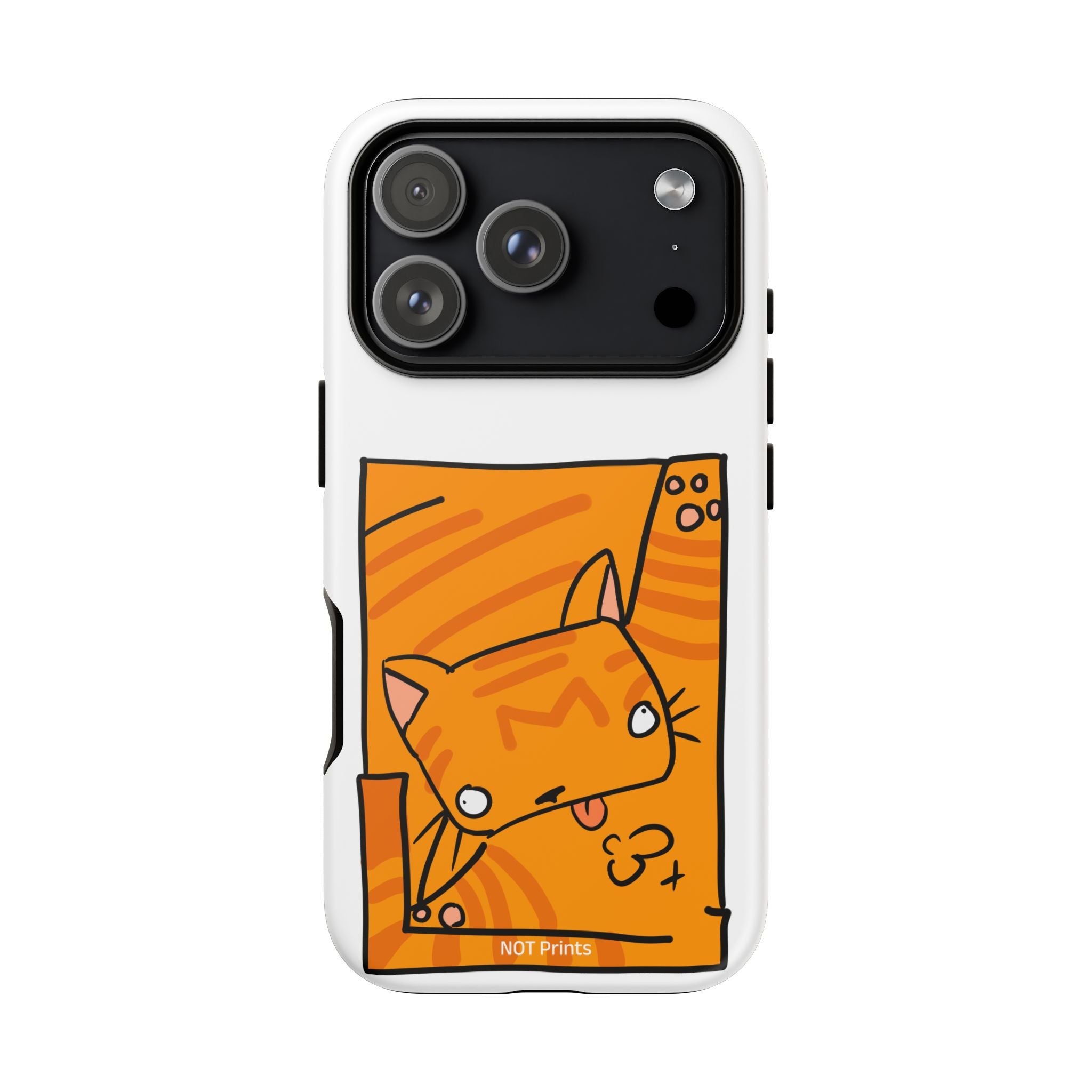 Cute Orange Cat Phone Case - Tough Cases Protective Phone Cover
