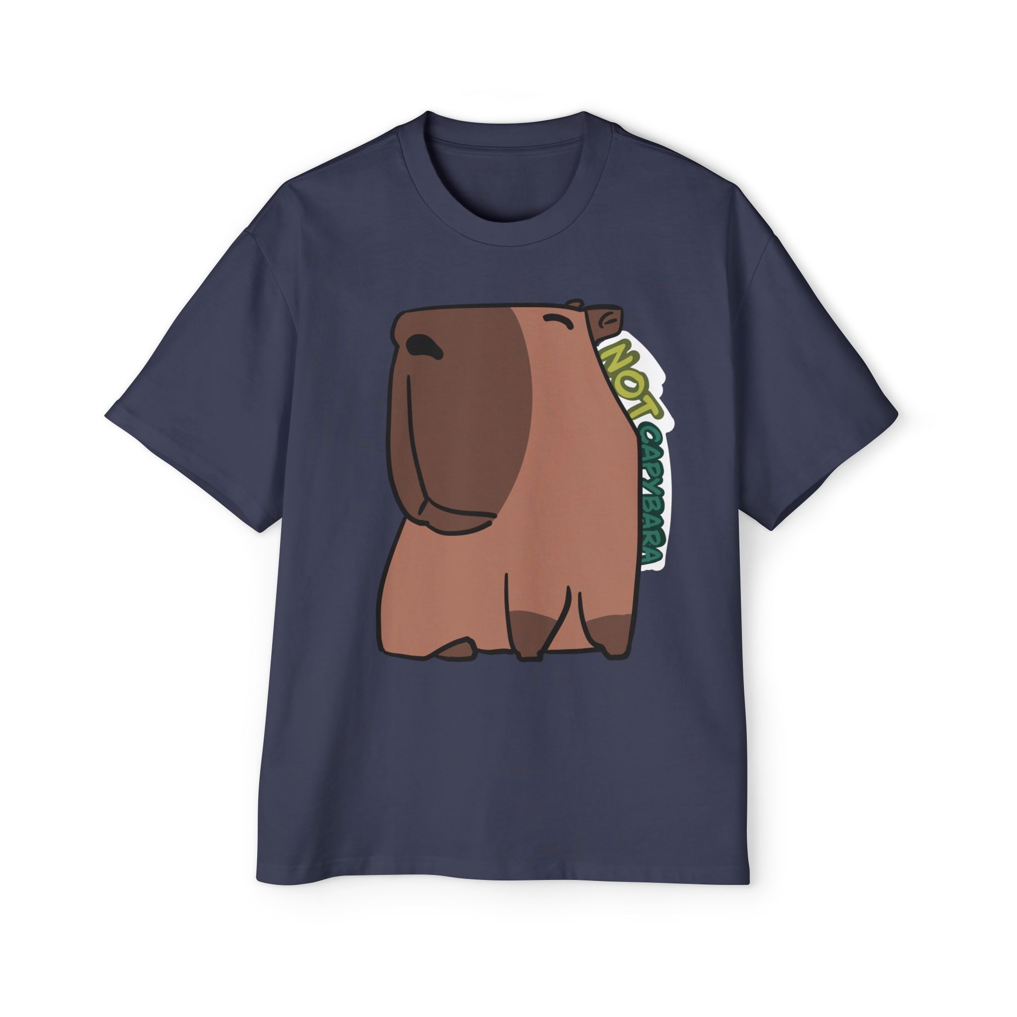 T-shirt dessin animé Capybara – T-shirt graphique oversize « Not Capybara »