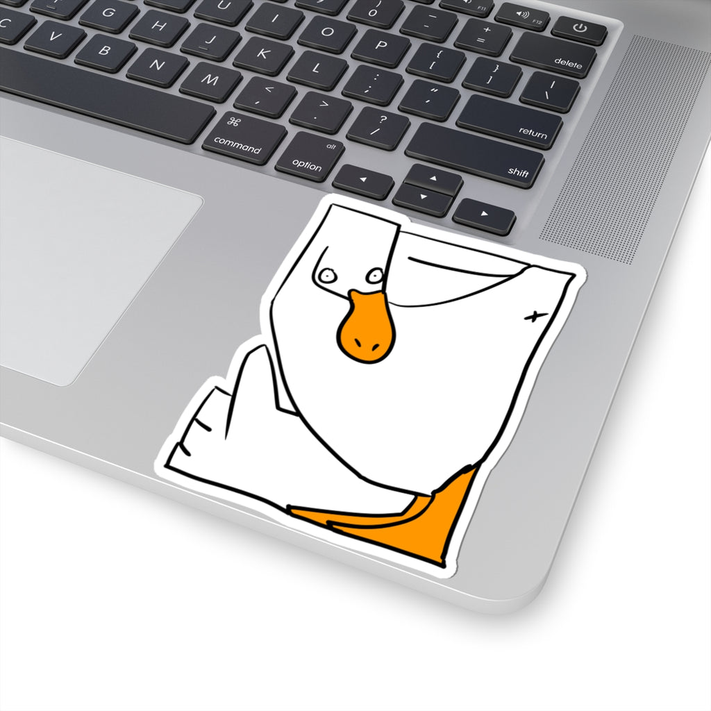 Goose Sticker - Cute Minimalist Duck/Goose Kiss-Cut Laptop Decal