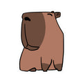 Cute Chill Capybara Kiss-Cut Sticker – Laptop & Water Bottle Decal