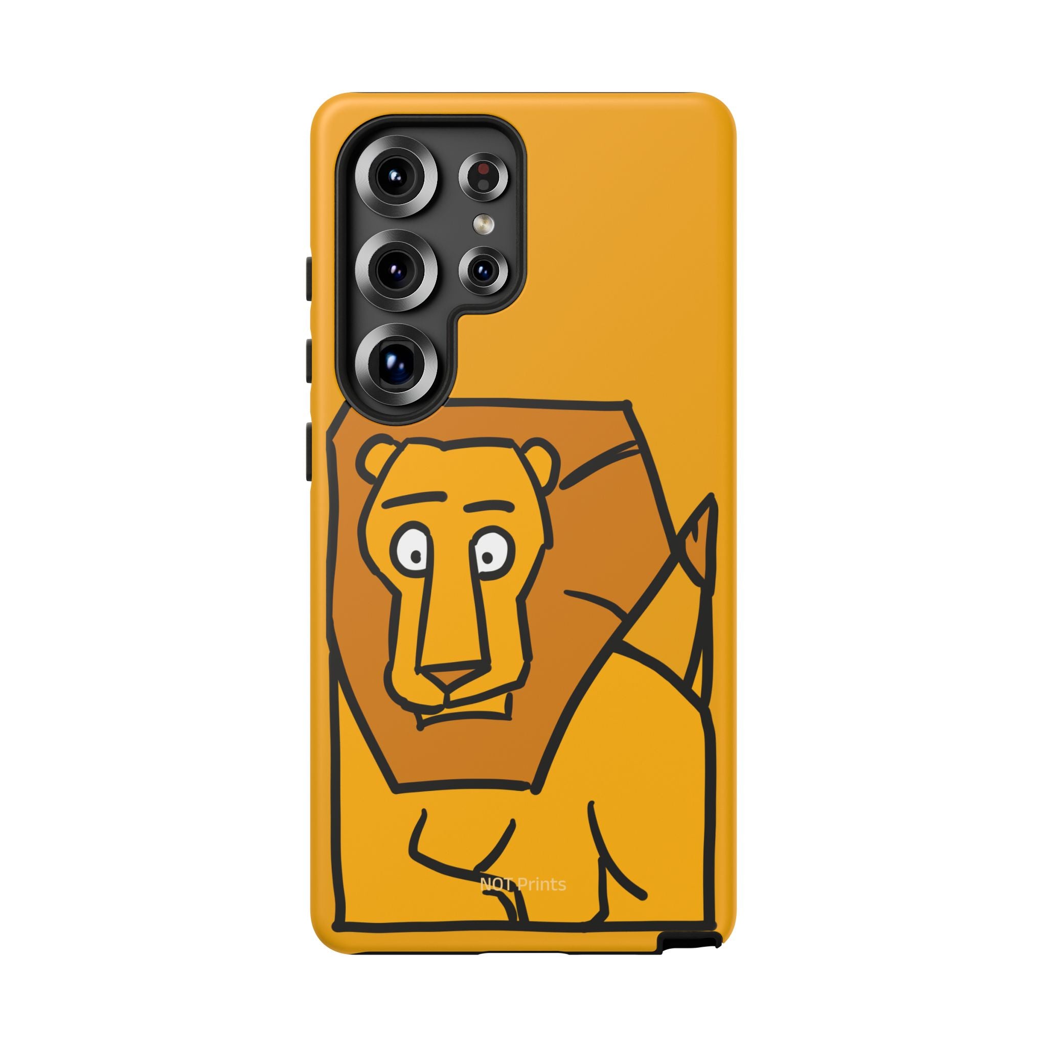 Lion Sketch Phone Case — Cute Minimalist Cartoon Lion Protective Cover