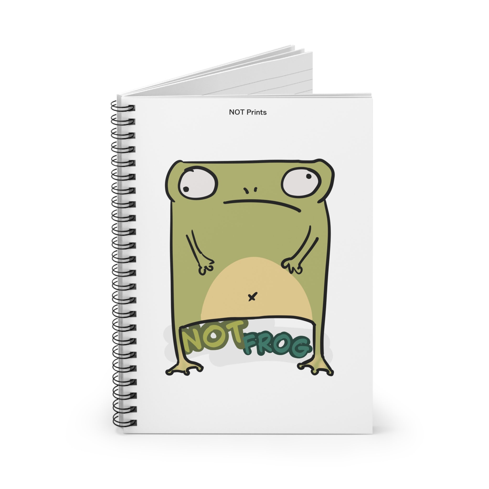 Not Frog Spiral Notebook — Cute Quirky Cartoon Journal for Notes & Gifts