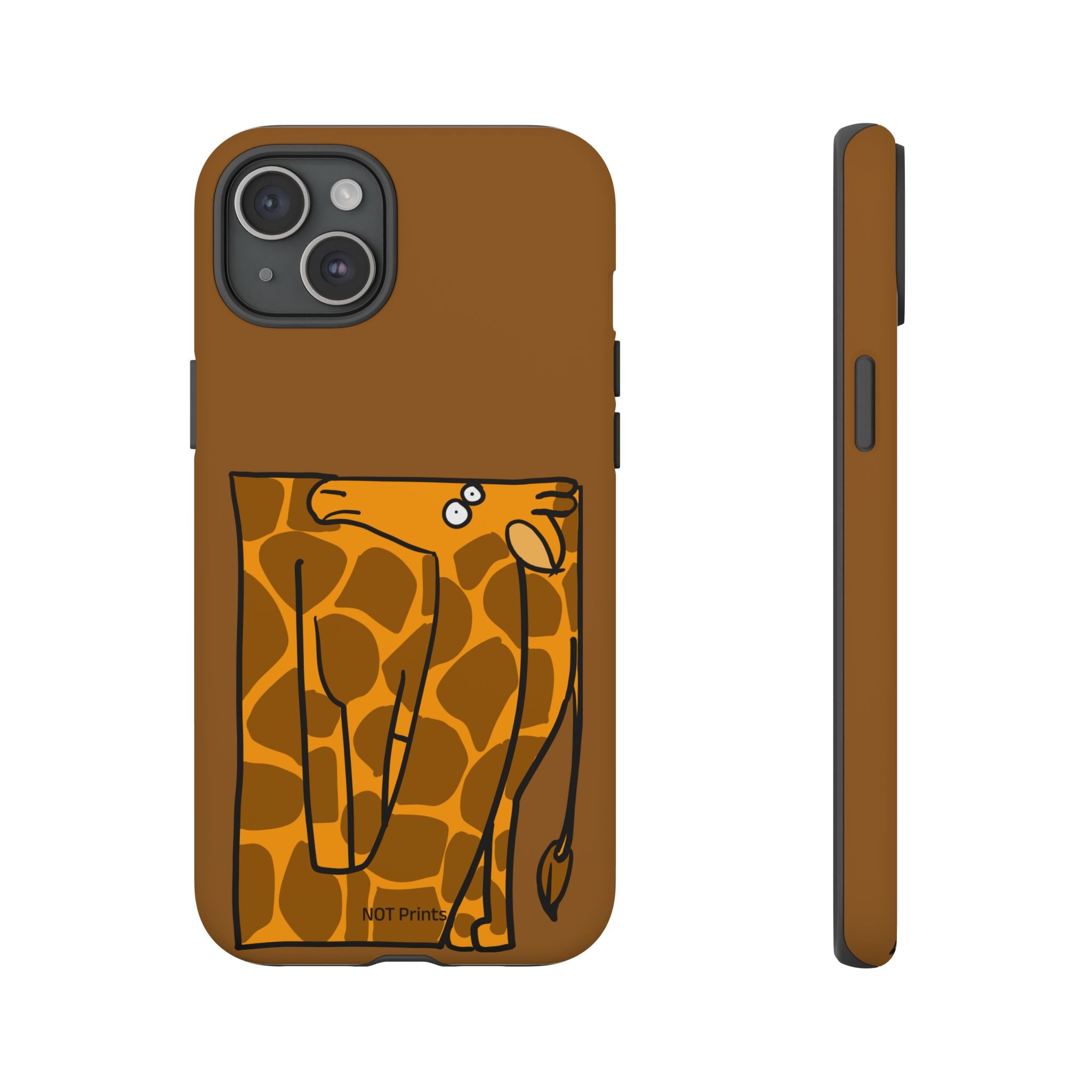 Giraffe Pocket Tough Phone Case — Cute Cartoon Giraffe with Card Slot