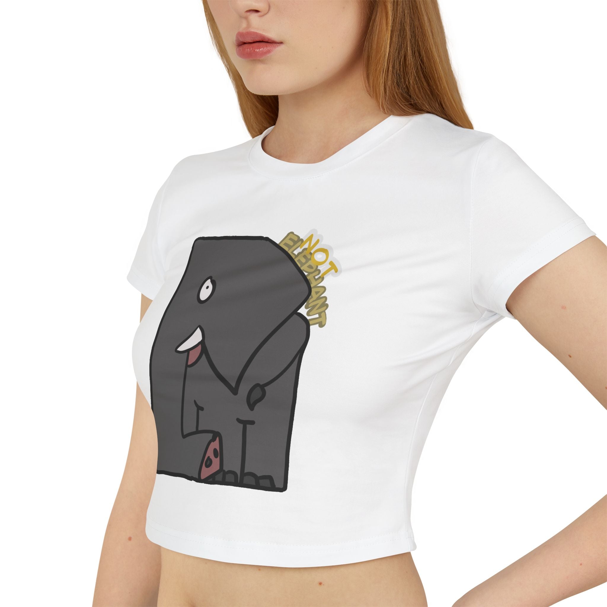 Elephant Baby Tee — Cute "Not Elephant" Casual Crop Top