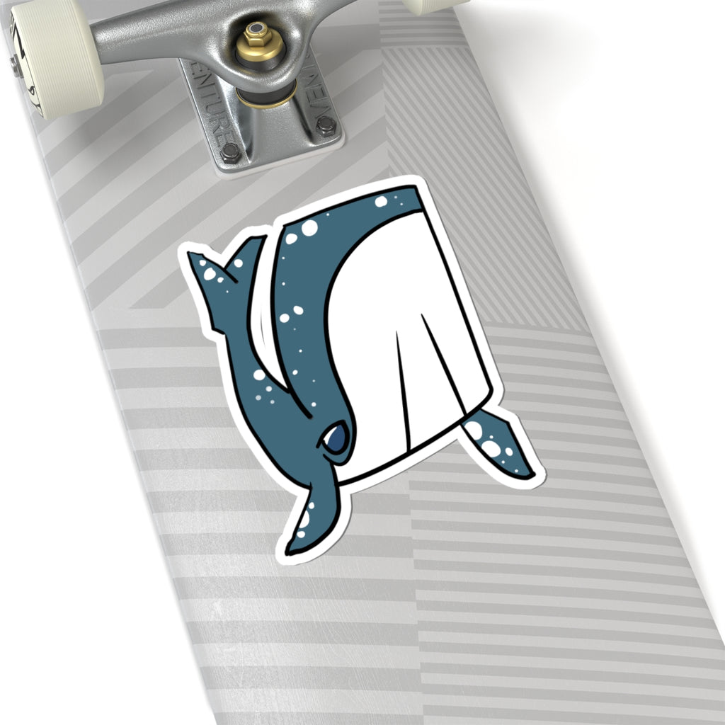 Whale Shark Kiss-Cut Sticker — Cute Marine Animal Laptop Decal