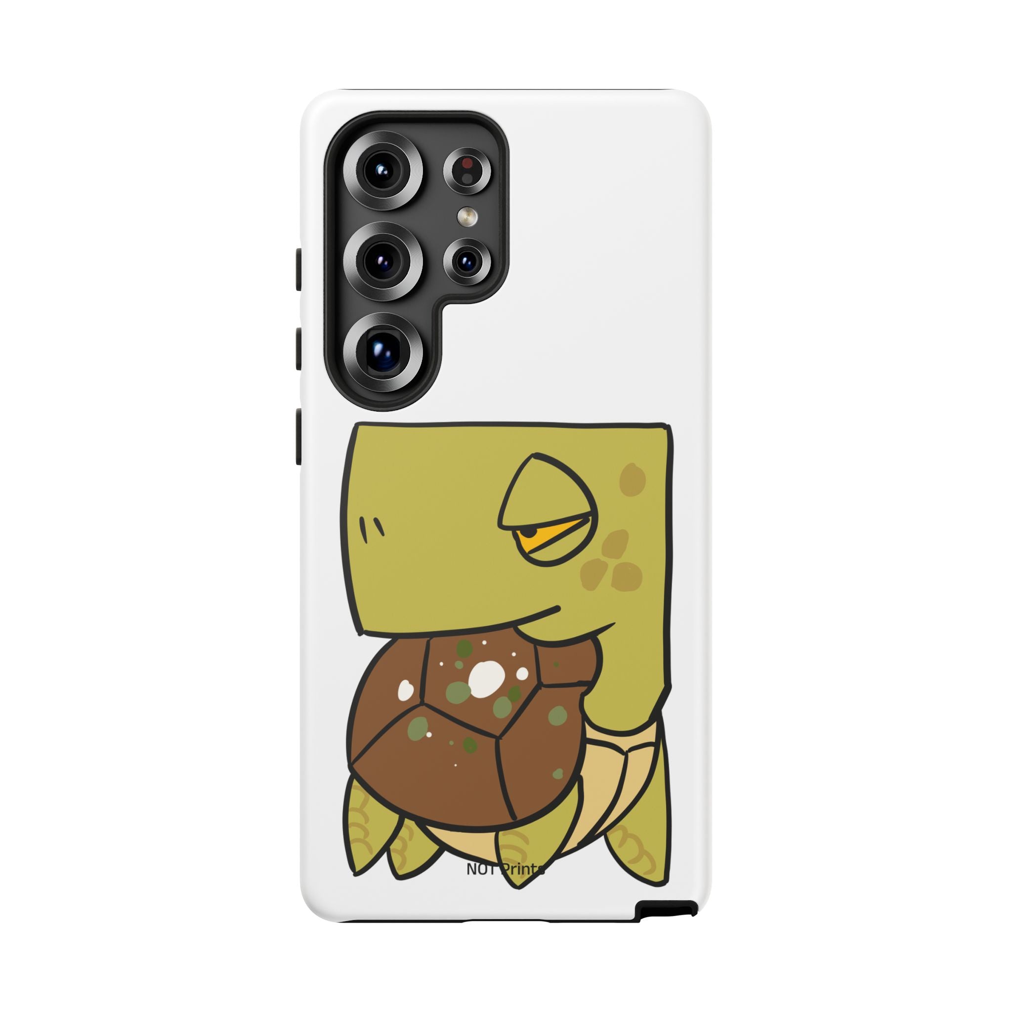 Turtle Tough Phone Case — Cute Grumpy Turtle Protective Cover