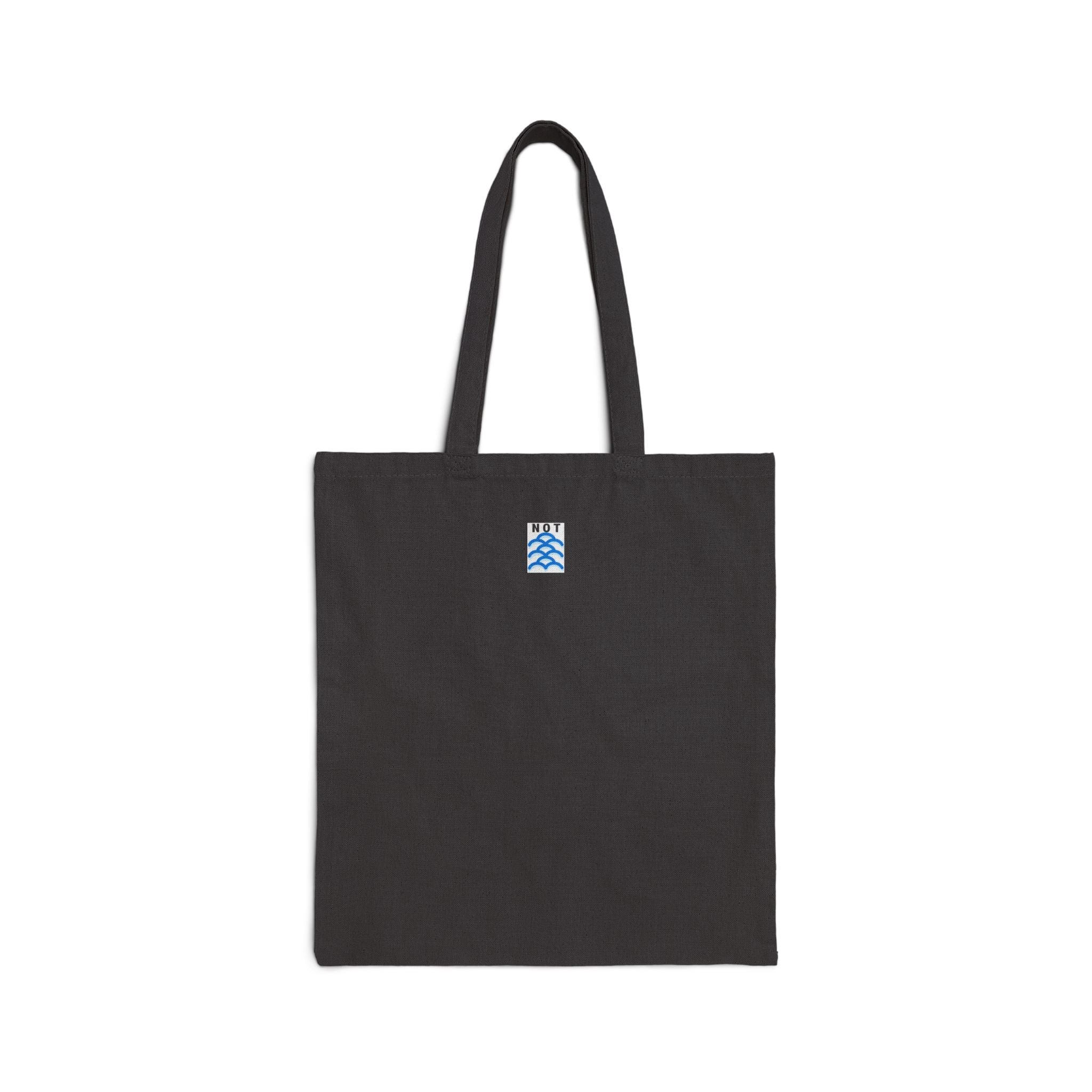 Not Whale Cotton Canvas Tote — Cute Retro Whale Illustration Beach Bag