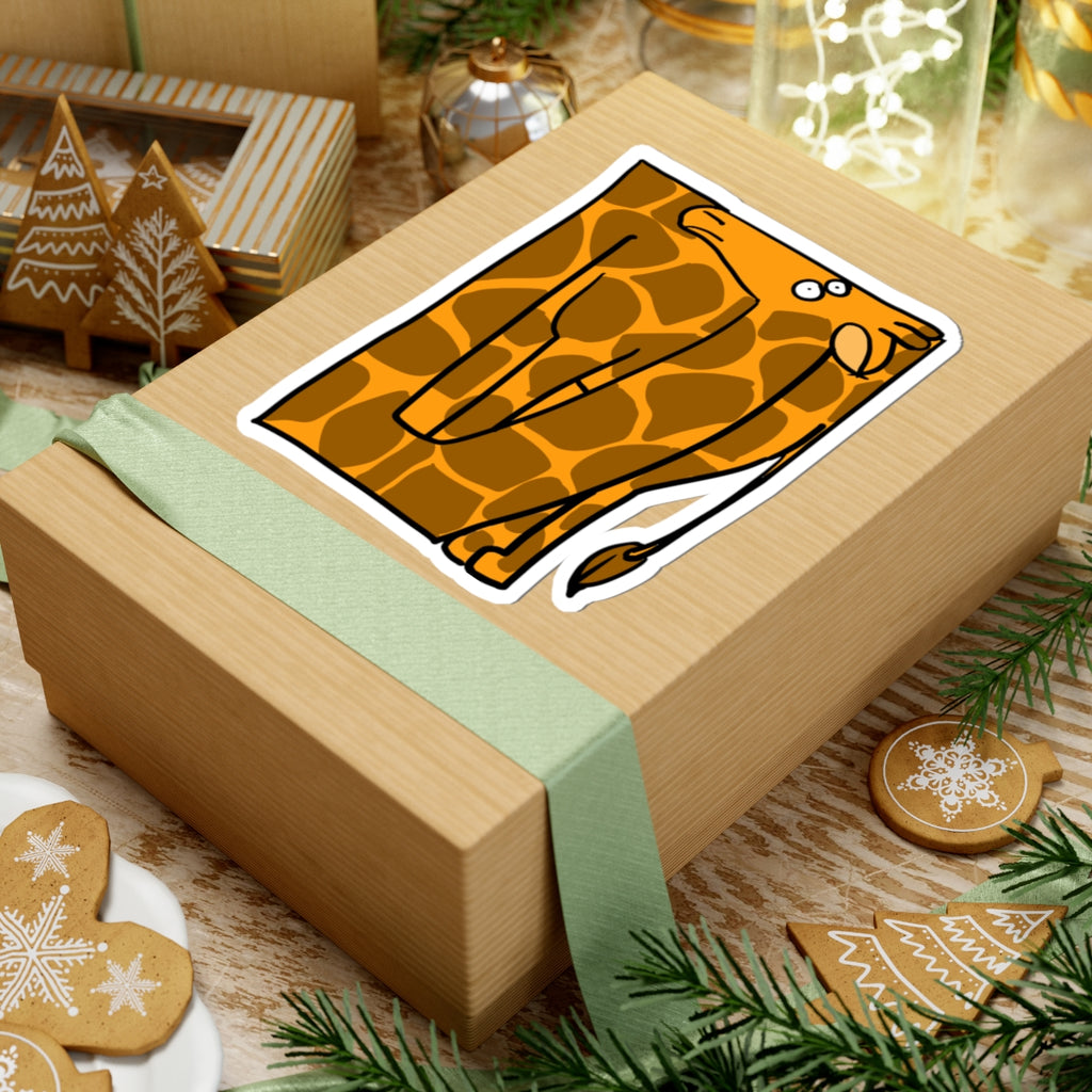 Autocollant Patch Girafe — Adorable décalcomanie girafe dessin animé découpée pour ordinateurs portables et bouteilles d'eau