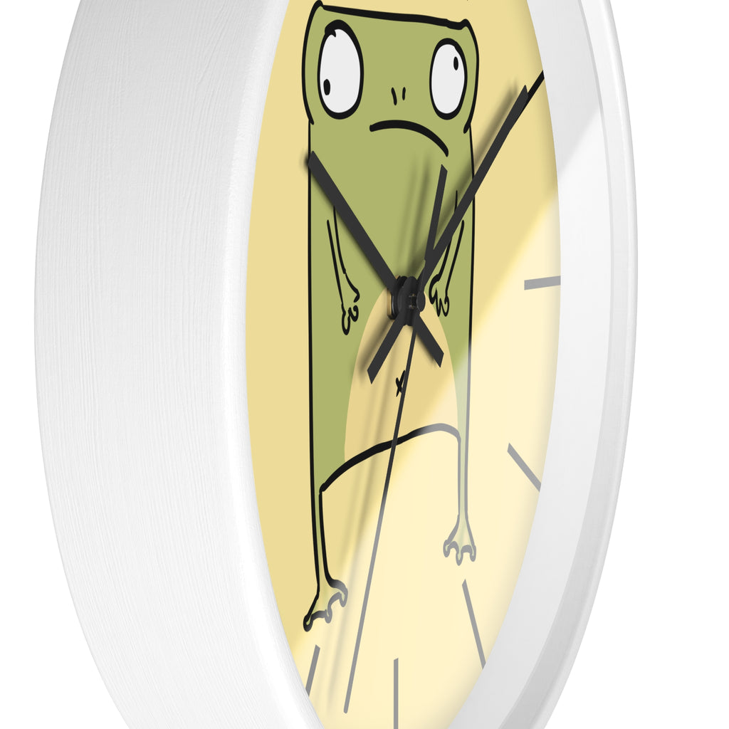 Frog Stare Wall Clock — Quirky Cartoon Frog Clock for Kids' Rooms & Funky Home Decor