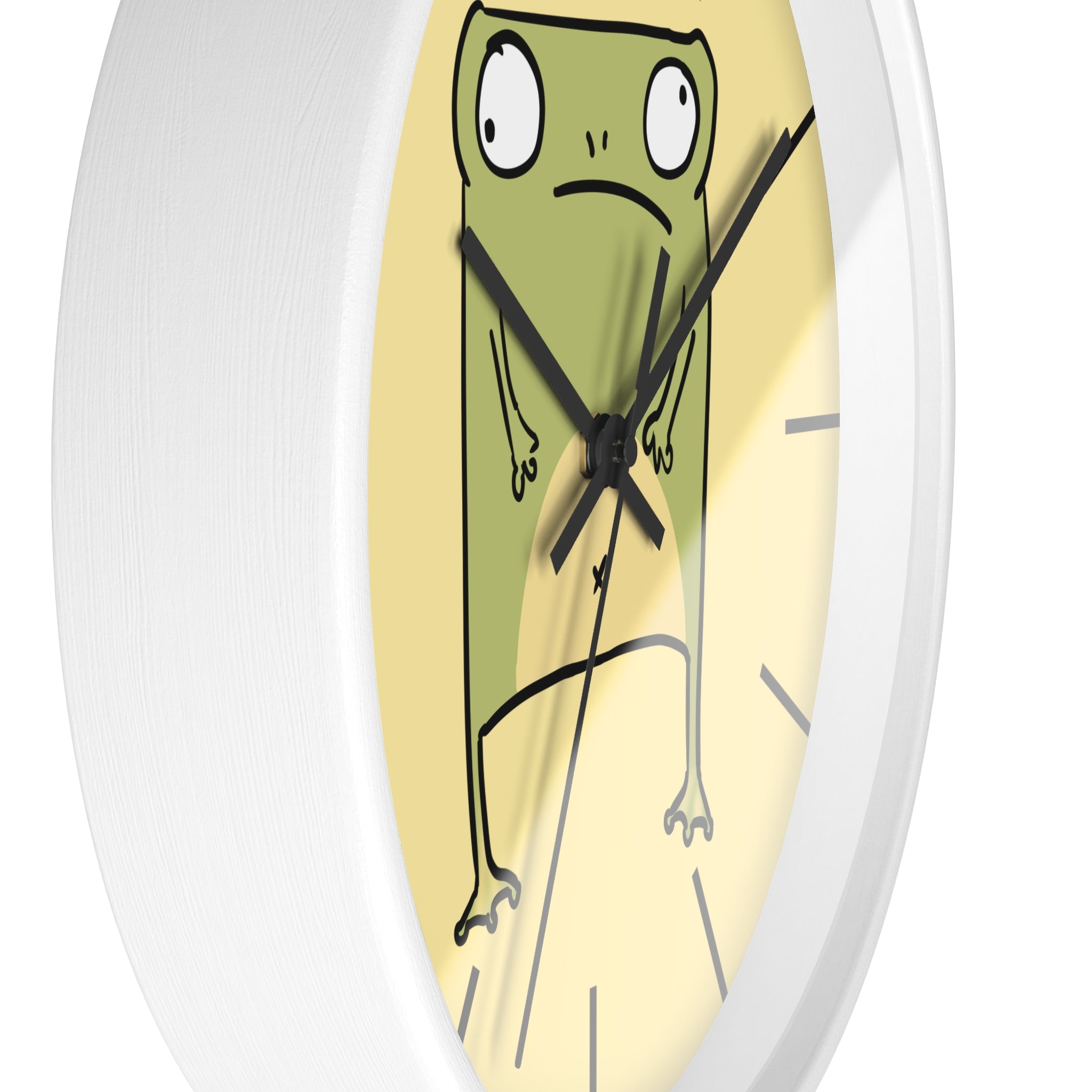 Frog Stare Wall Clock — Quirky Cartoon Frog Clock for Kids' Rooms & Funky Home Decor