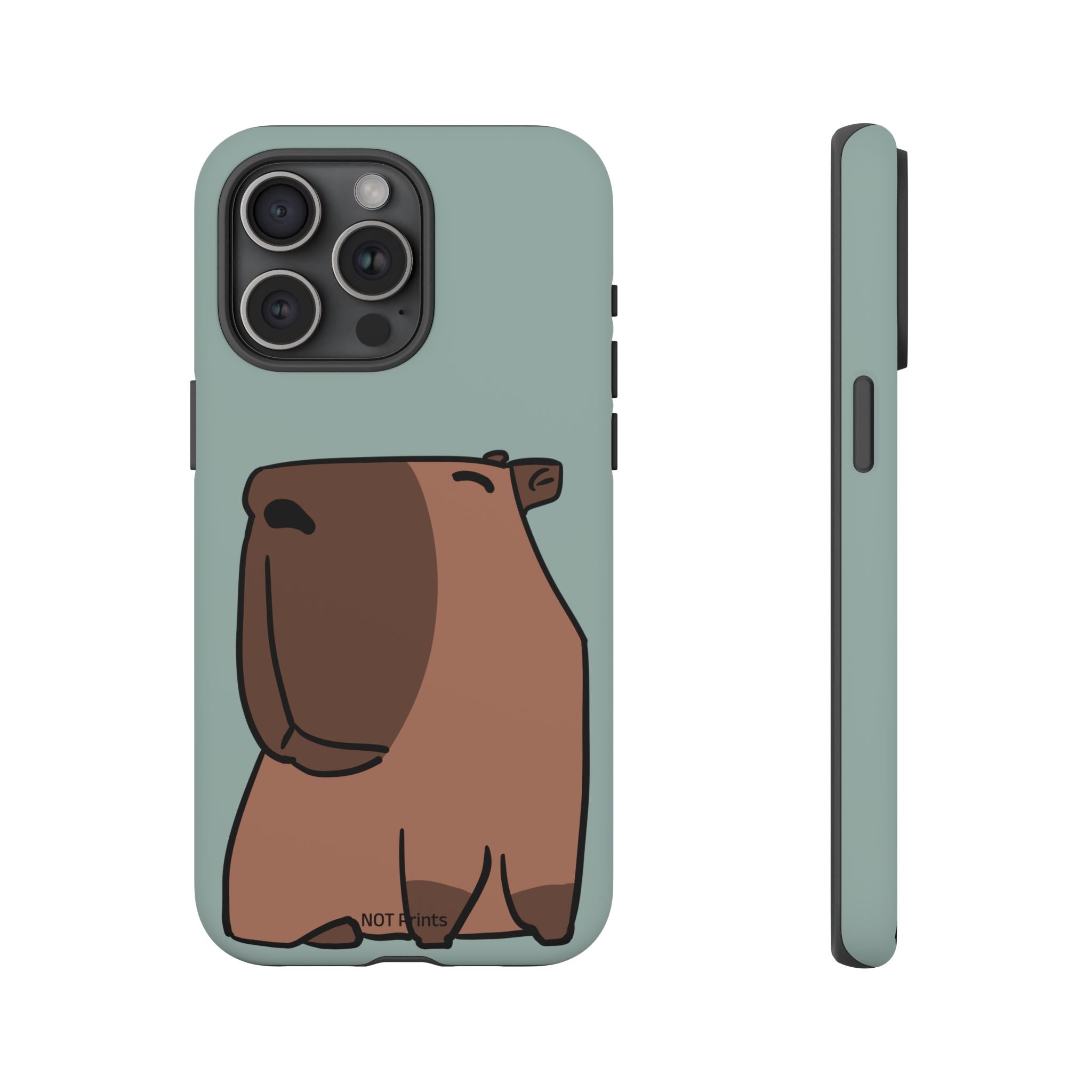 Coque de téléphone mignon ours - Coque de protection iPhone ours brun dessin animé minimaliste