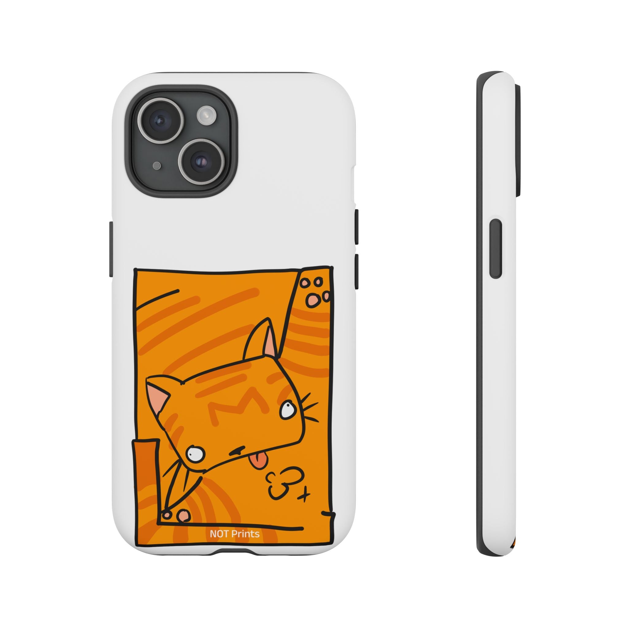 Cute Orange Cat Phone Case - Tough Cases Protective Phone Cover
