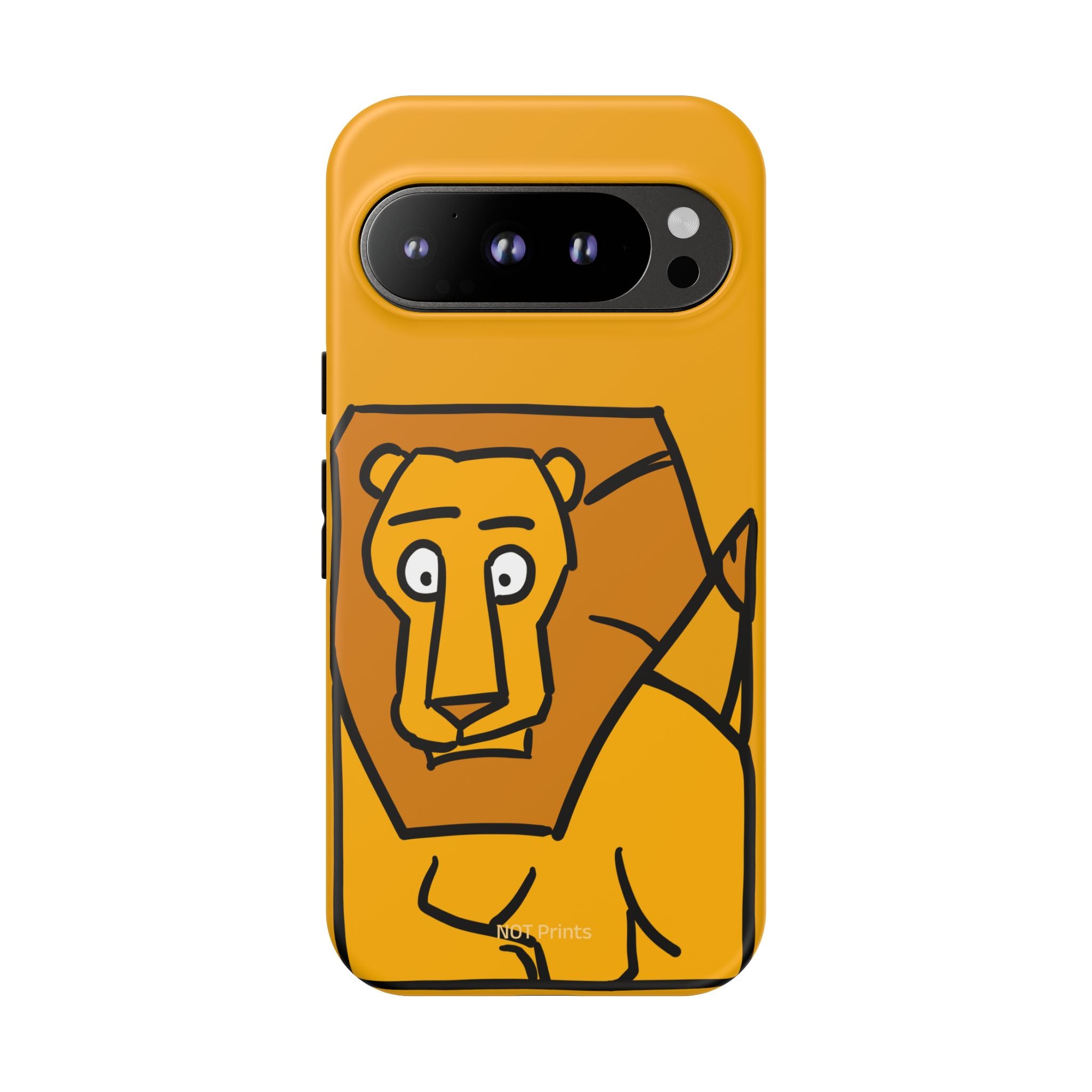 Lion Sketch Phone Case — Cute Minimalist Cartoon Lion Protective Cover