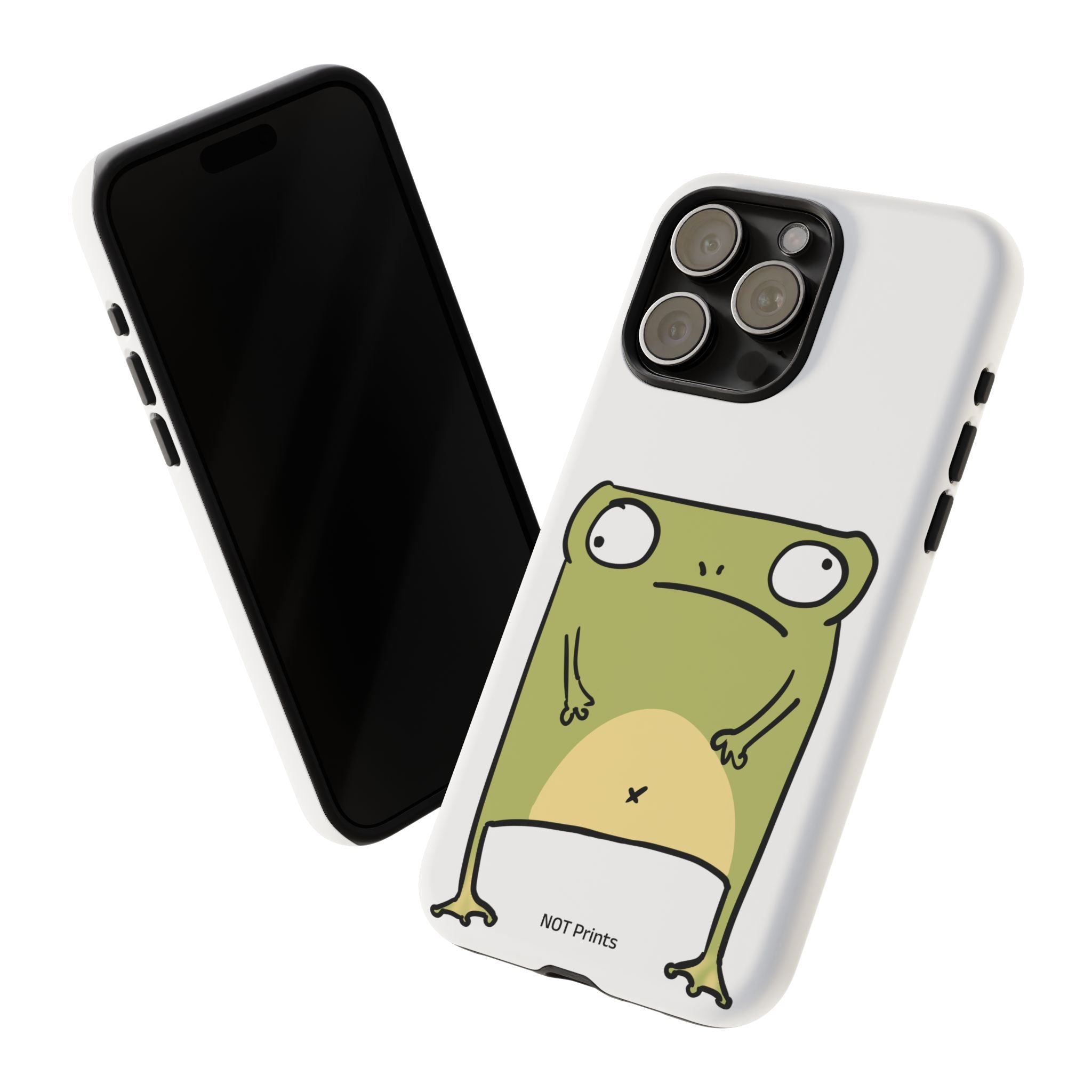 Funny Frog Tough Phone Case — Cute Stubborn Frog Protective iPhone Case